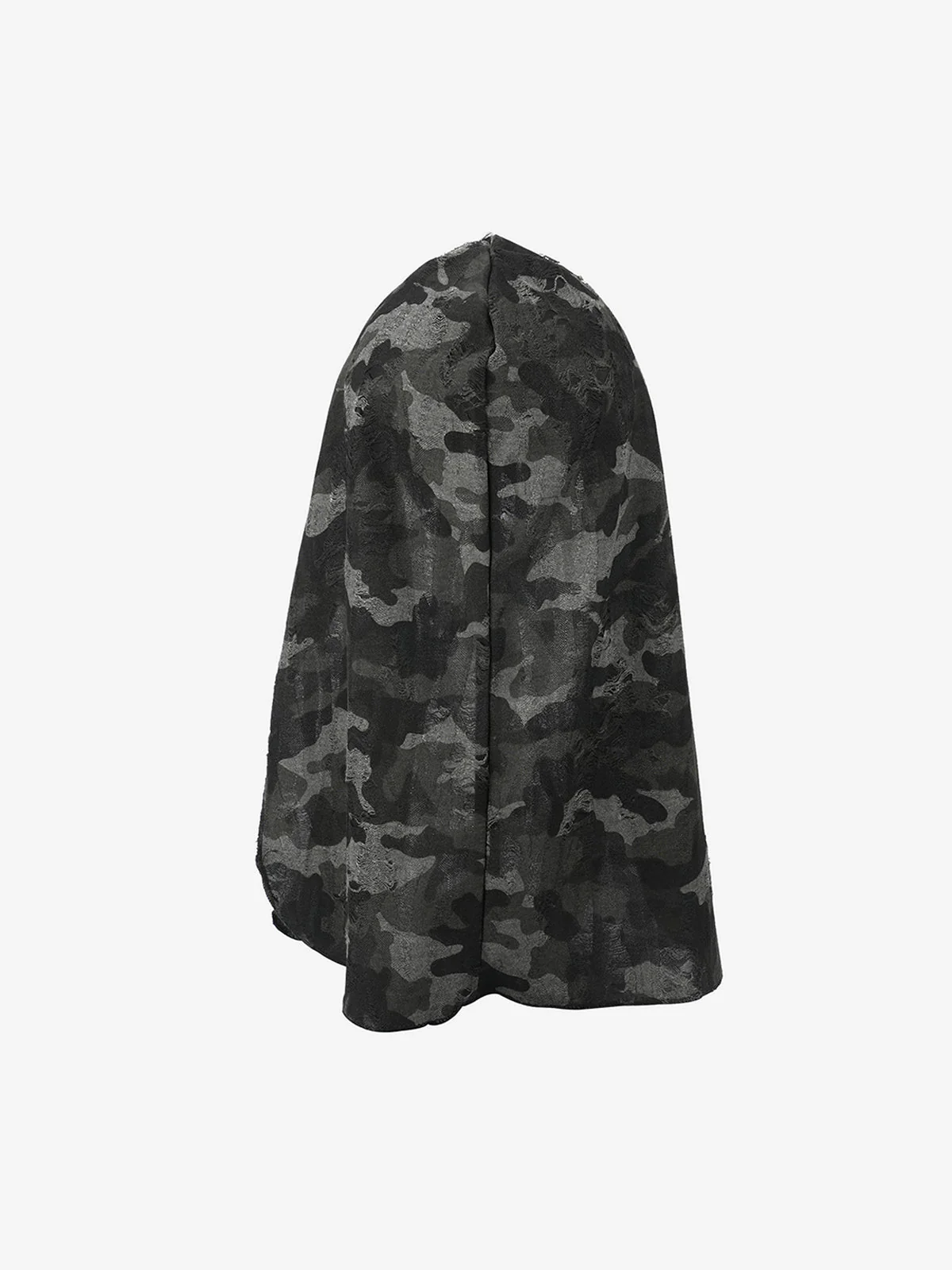 Dark Punk Camouflage Hooded Cape - Image 2