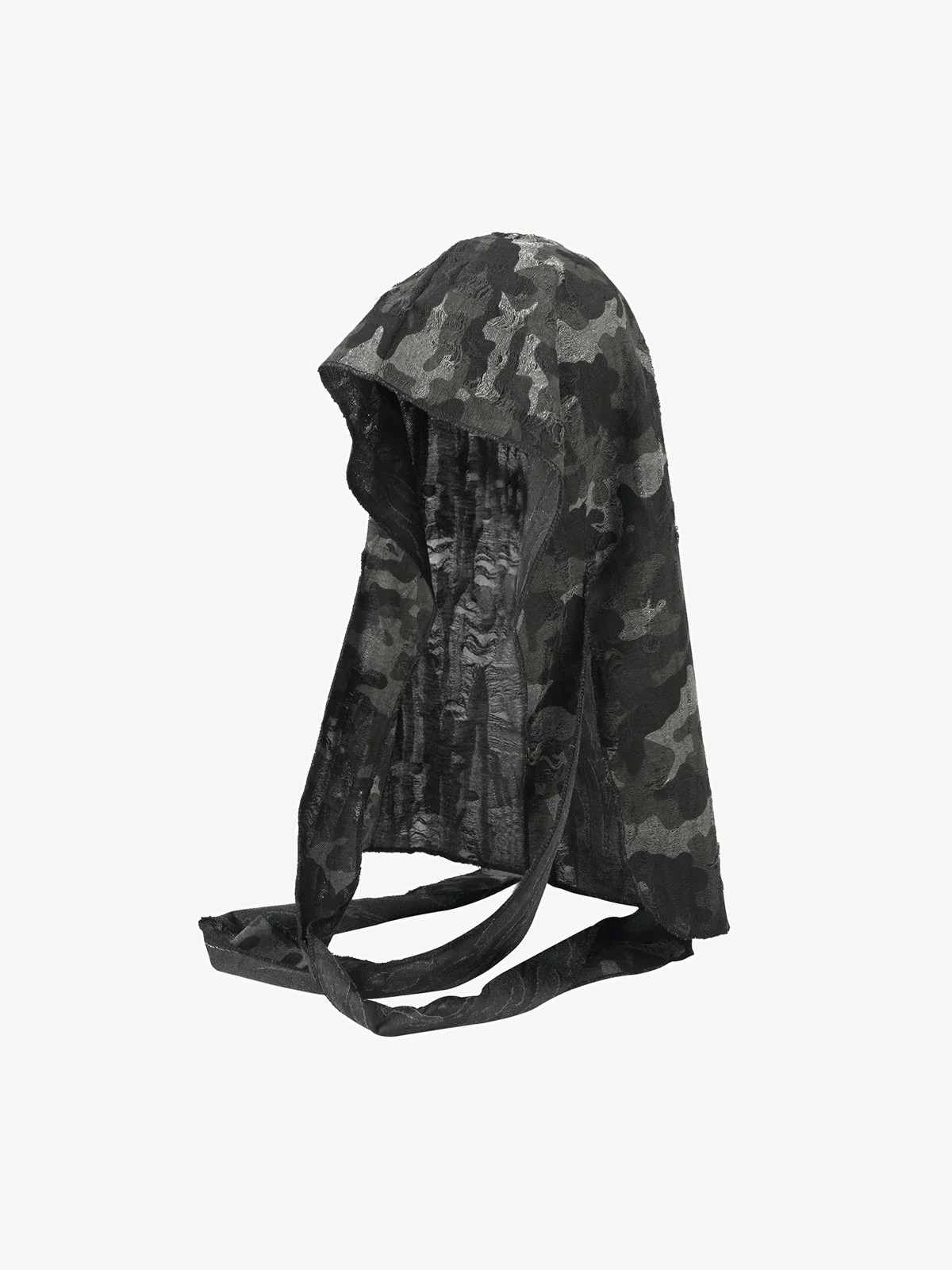 Dark Punk Camouflage Hooded Cape - Image 3