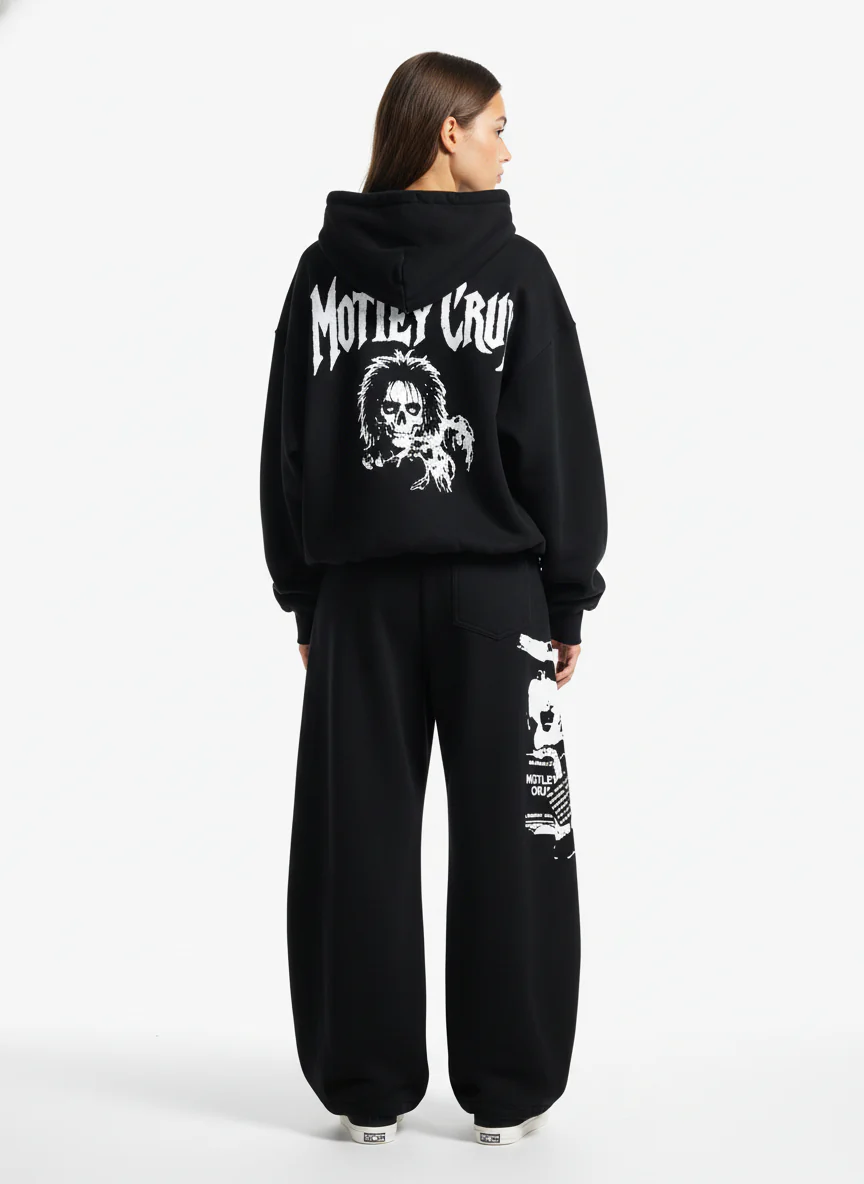 Dark Street Character Print Waist Strap Detail Barrel Pants - Image 4