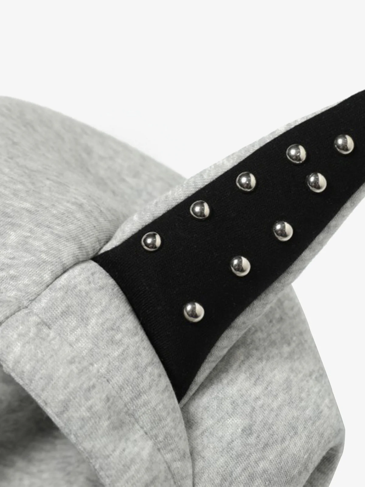 Dark Street Style Cat Ear Studded Zip-Up Hoodie - Image 10