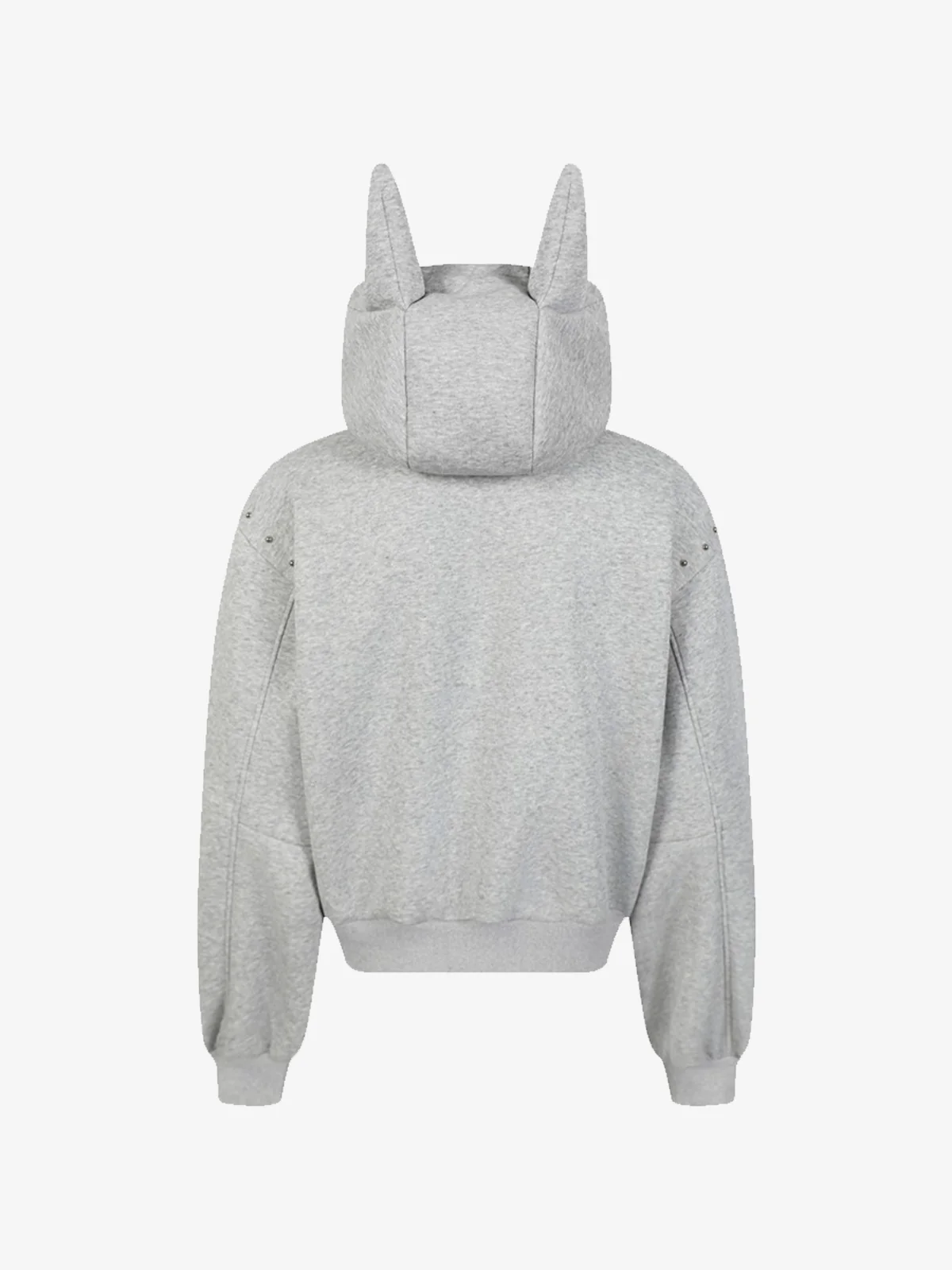 Dark Street Style Cat Ear Studded Zip-Up Hoodie - Image 7