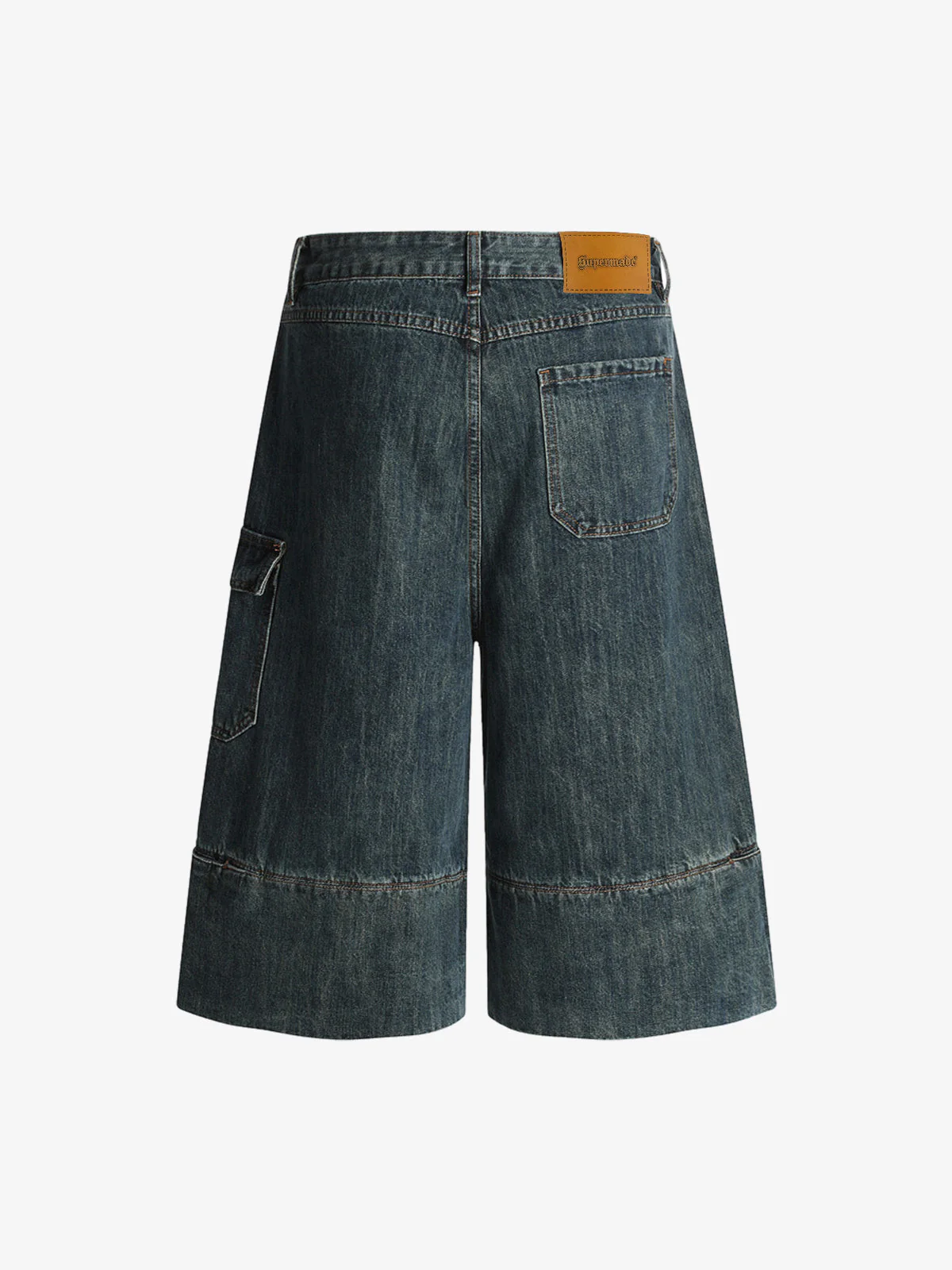 Deconstructed Multi-Pocket Cargo Denim Jorts - Image 3