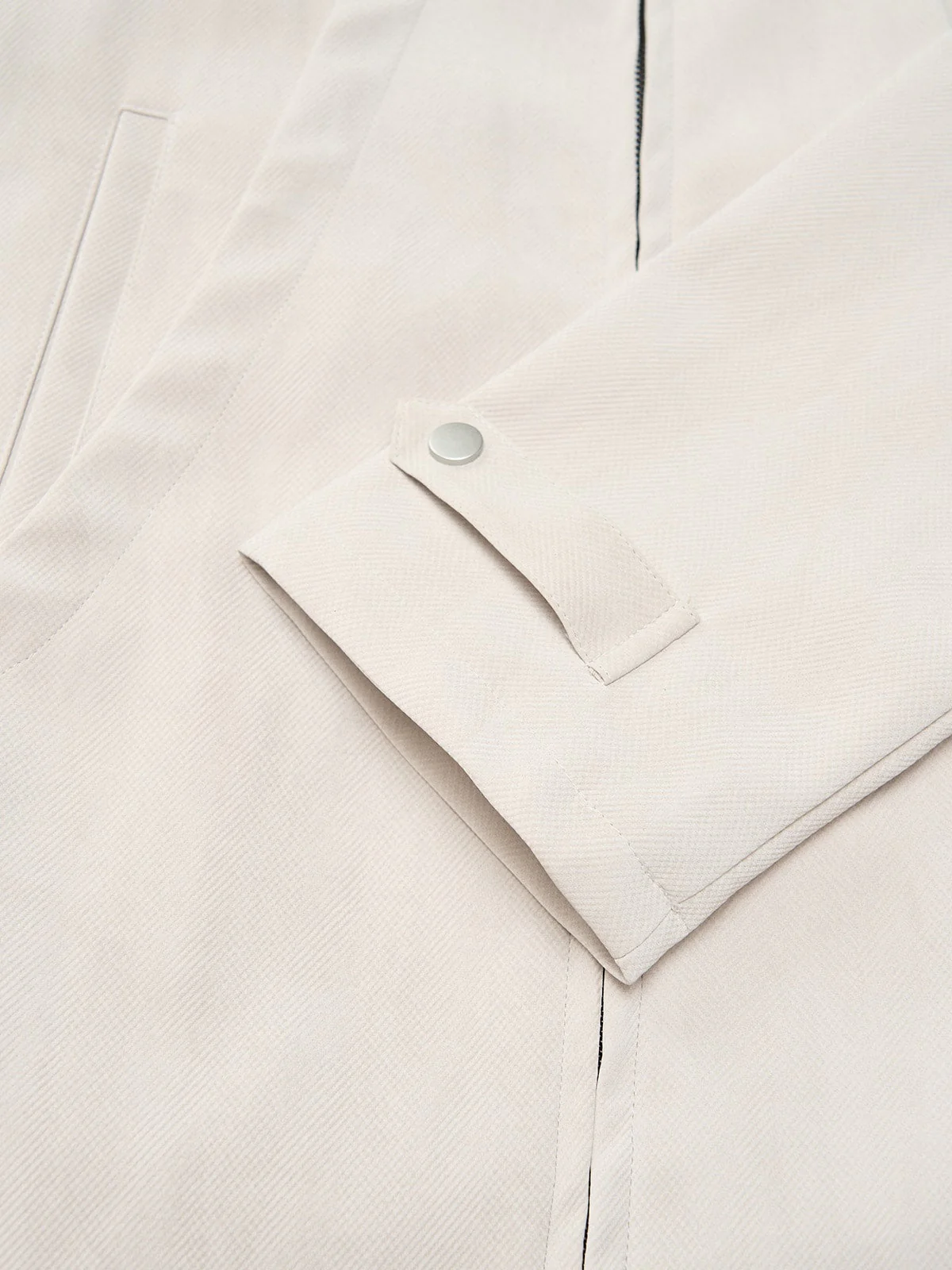 Deconstructed Split Stand Collar PU Leather Jacket - Image 11