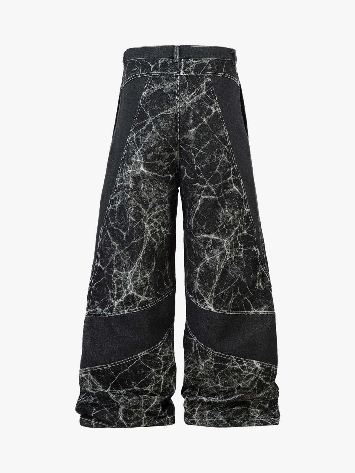 Deconstructed Split Tie-Dye Jeans - Image 2