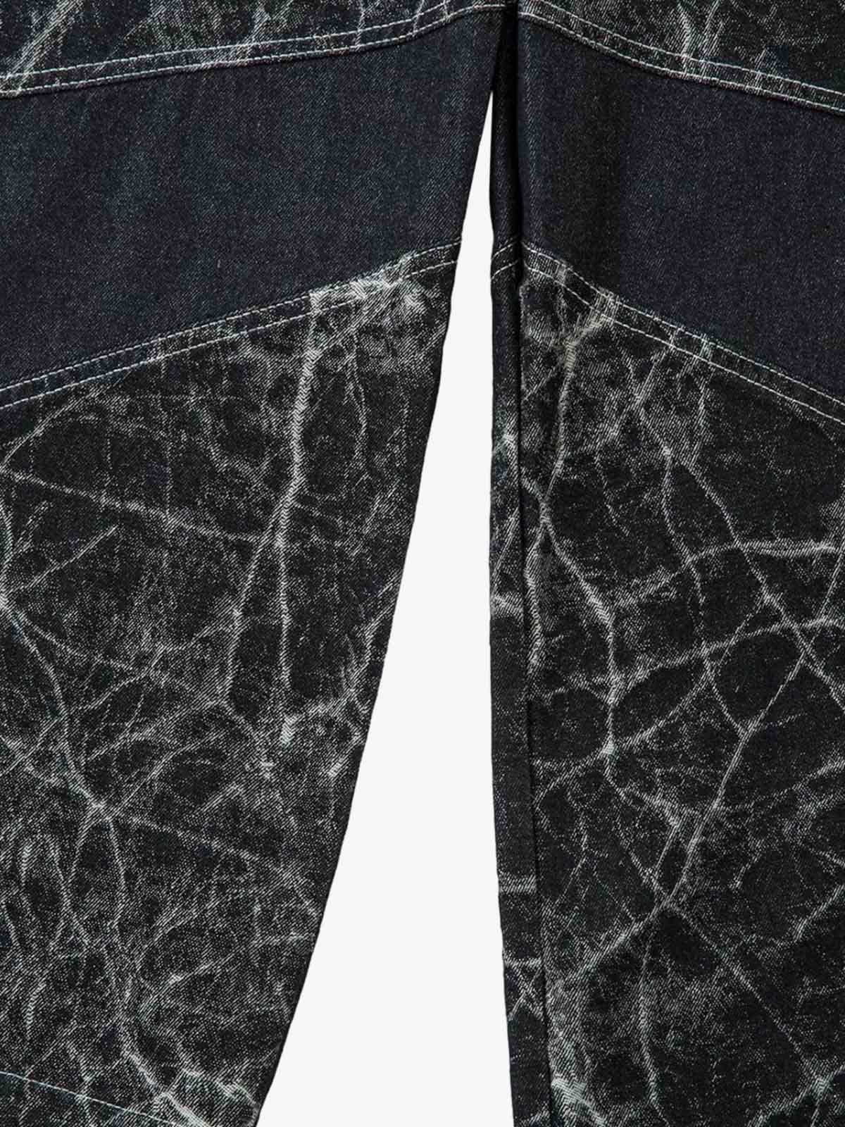 Deconstructed Split Tie-Dye Jeans - Image 4