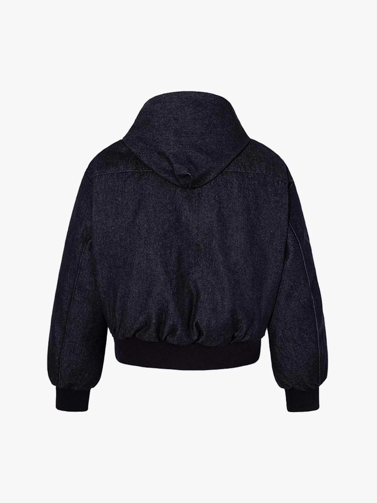 Denim Toggle Detail Bomber Jacket - Image 2