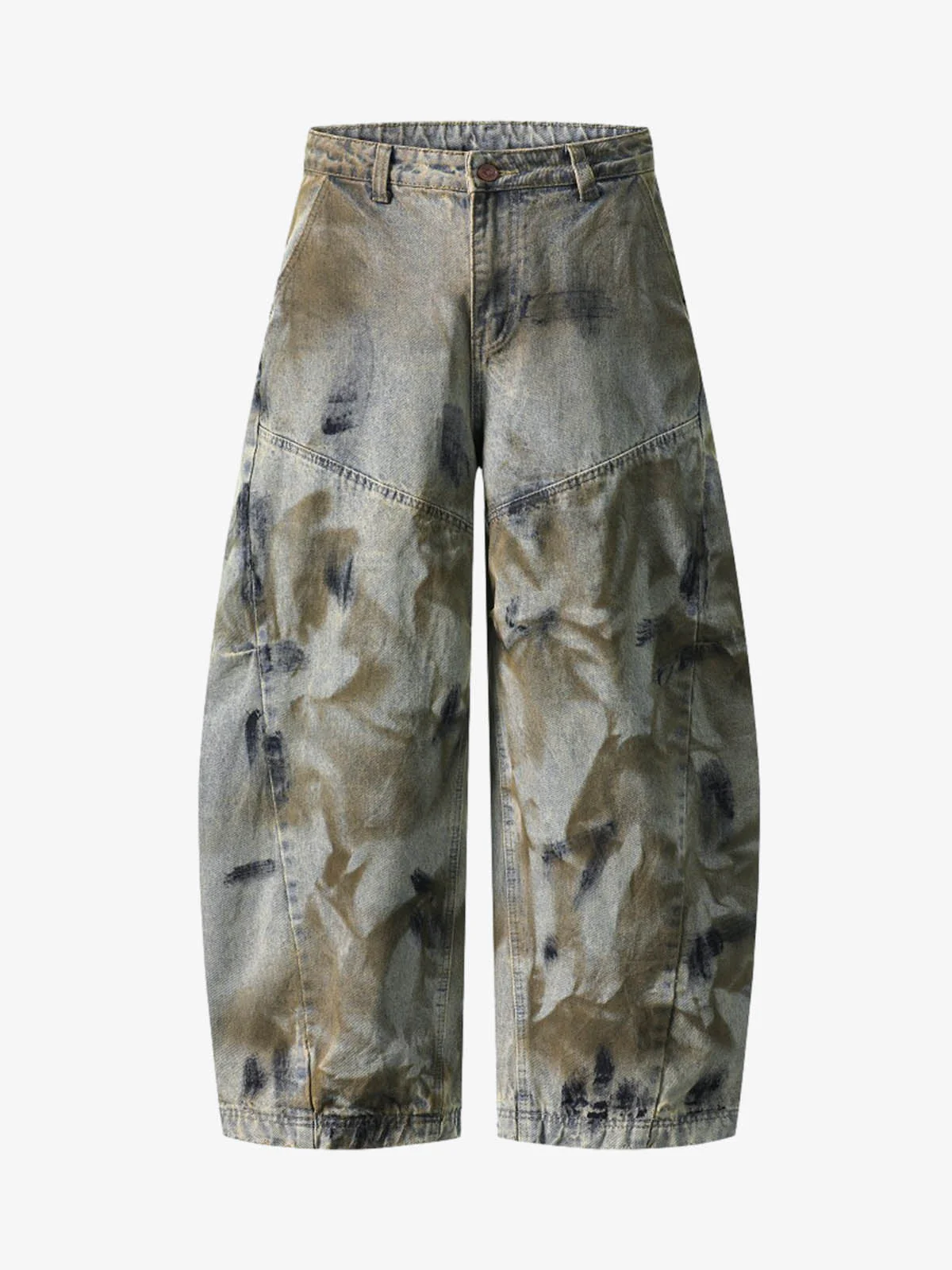 Dirty Wash Spray Dyed Barrel Jeans