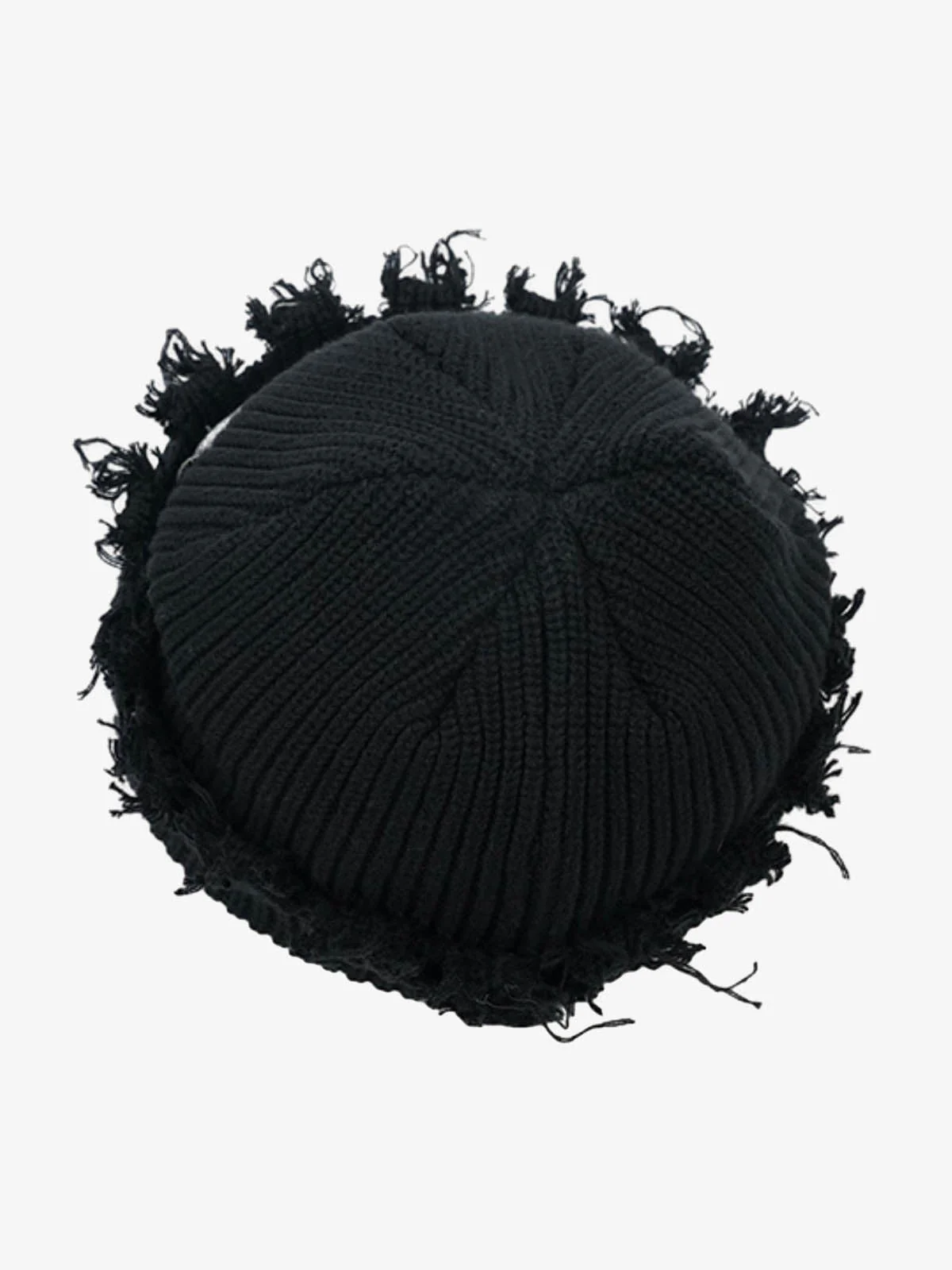 Distressed Denim Patchwork Beanie - Image 9
