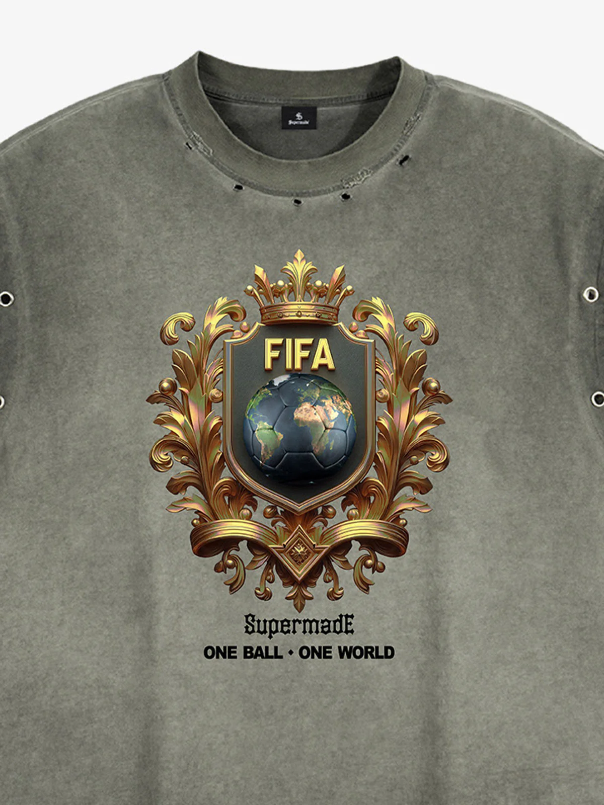 Distressed FIFA Crest Sleeveless T-Shirt - Image 3