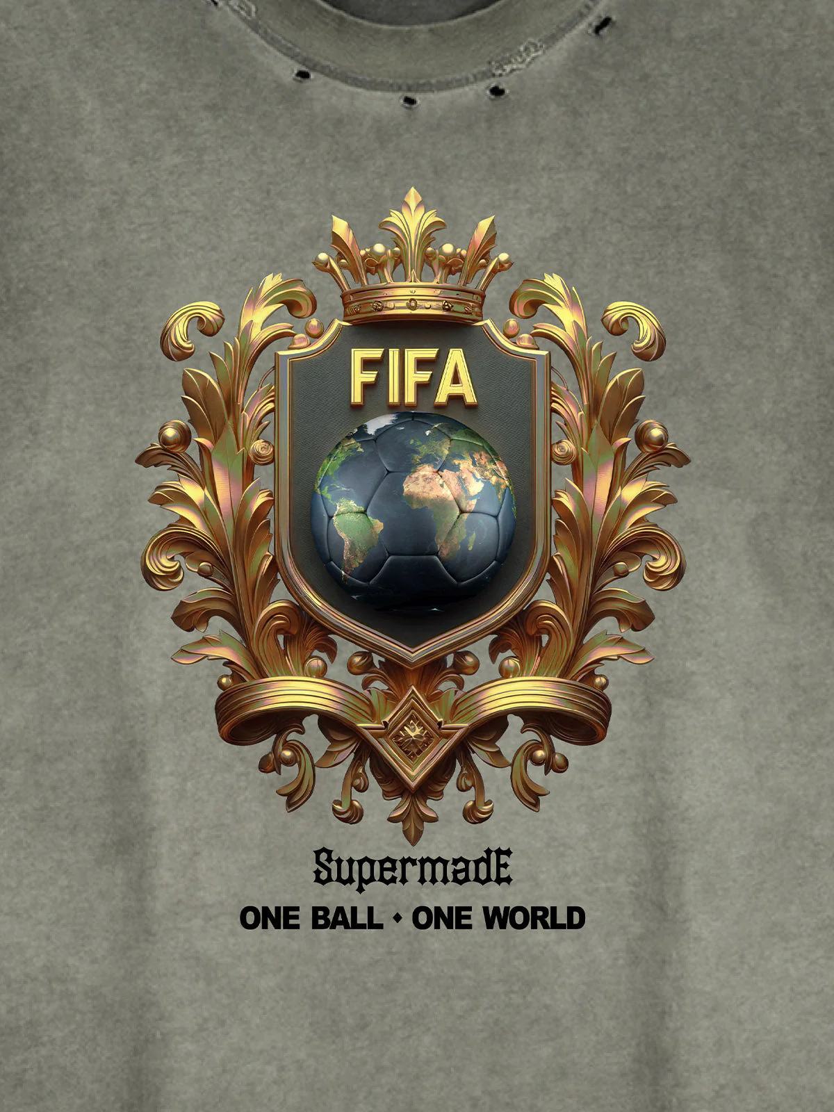 Distressed FIFA Crest Sleeveless T-Shirt - Image 4
