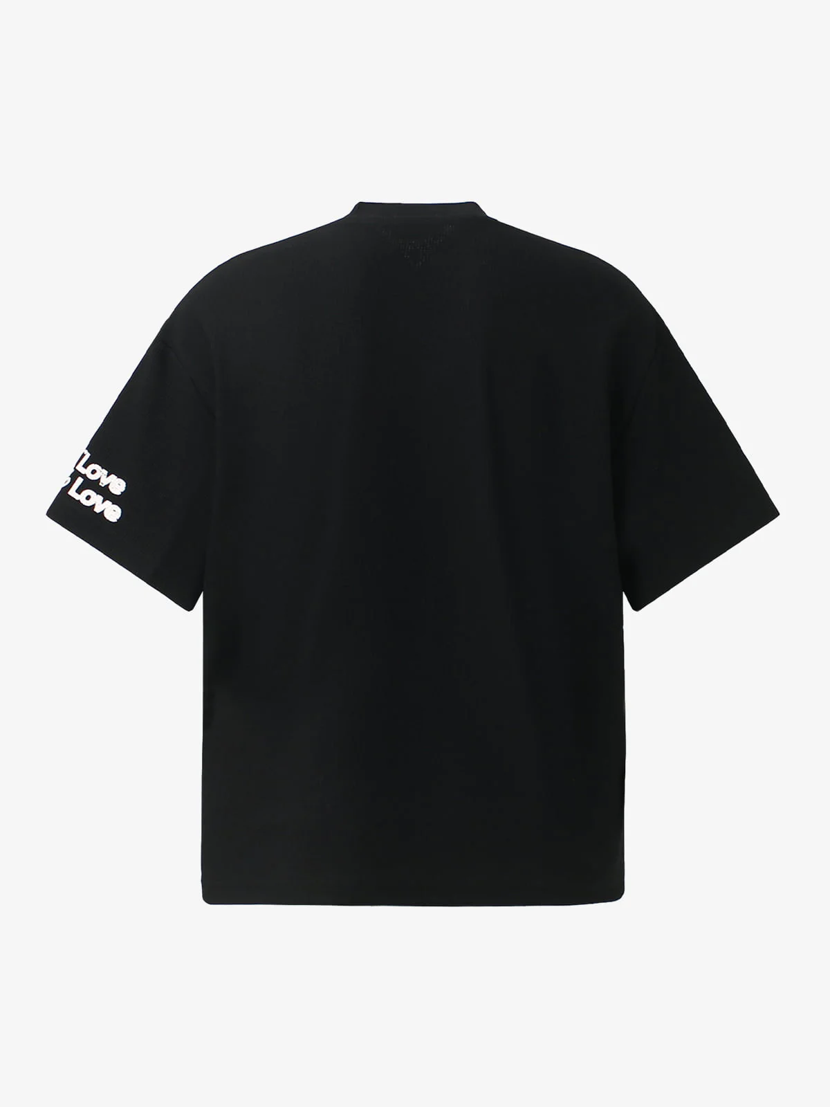 Distressed Heart Graphic Waffle Knit Short Sleeve T-Shirt - Image 3