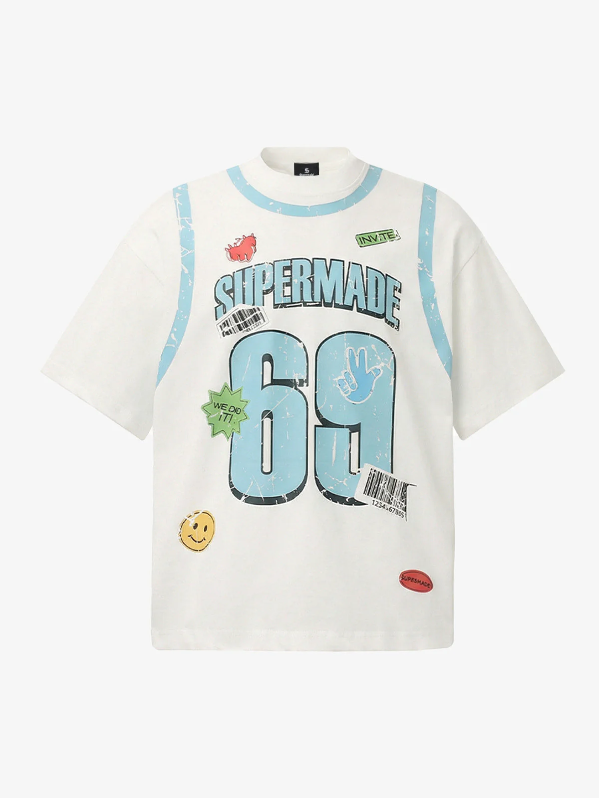 Distressed Number 69 Graphic Print T-Shirt - Image 6
