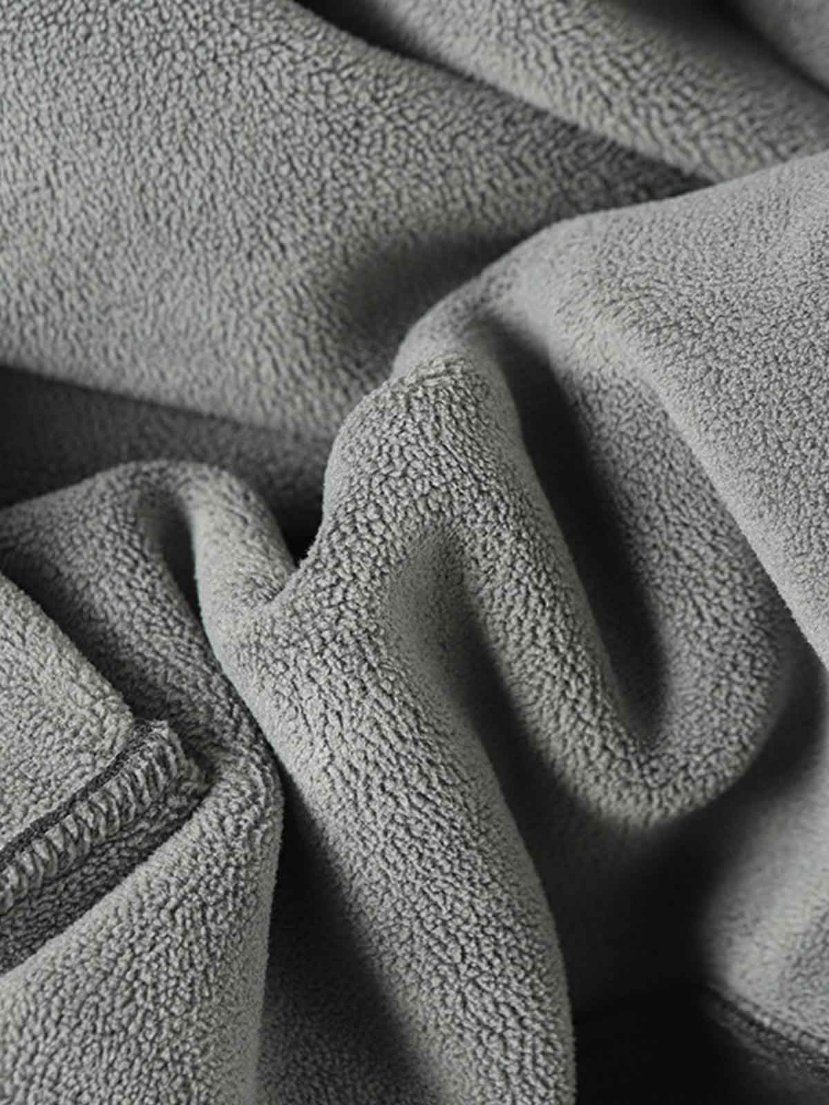 Distressed Patchwork Raw-Edge Layered-Hem Fleece Hoodie - Image 14