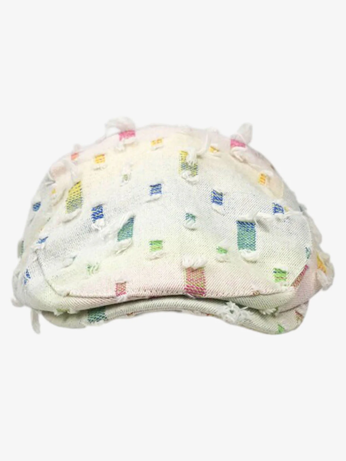 Distressed Rainbow Star Patchwork Flat Cap - Image 4