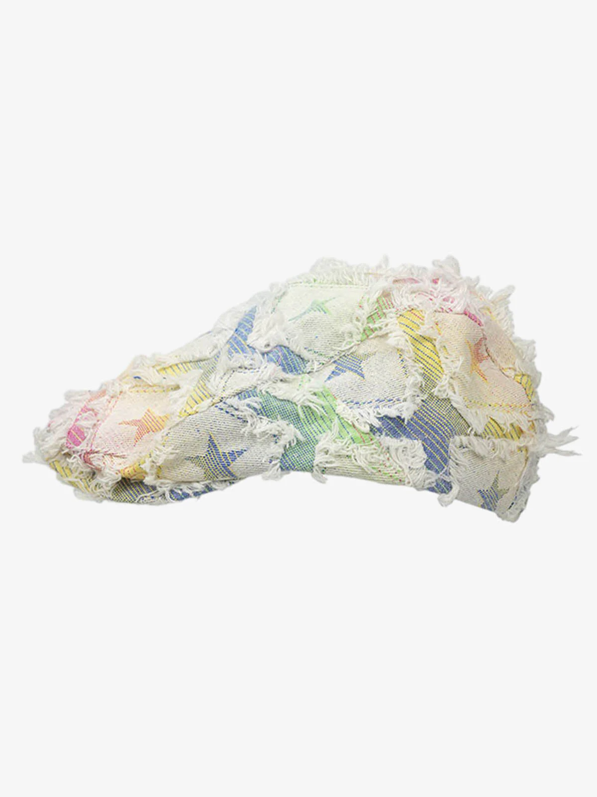 Distressed Rainbow Star Patchwork Flat Cap - Image 6