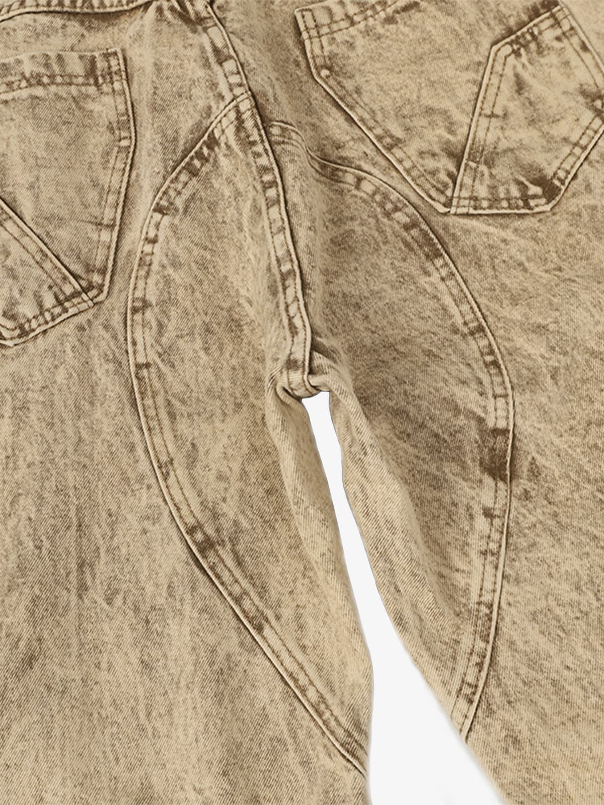 Distressed Raw-Edge Panel Sculpted Wide-Leg Jeans - Image 6