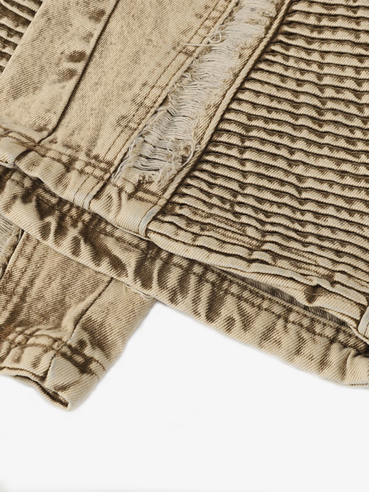 Distressed Raw-Edge Panel Sculpted Wide-Leg Jeans - Image 9