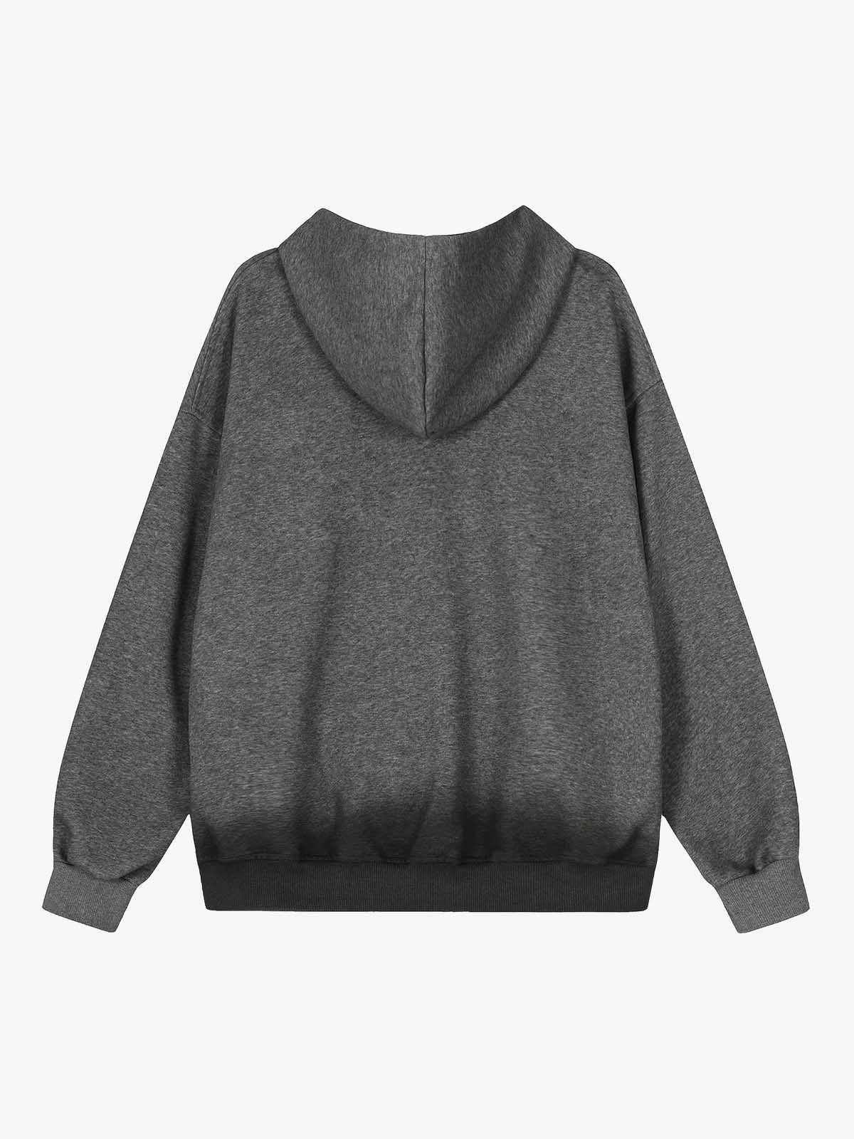 Distressed Studded Gradient Zip Up Hoodie - Image 2