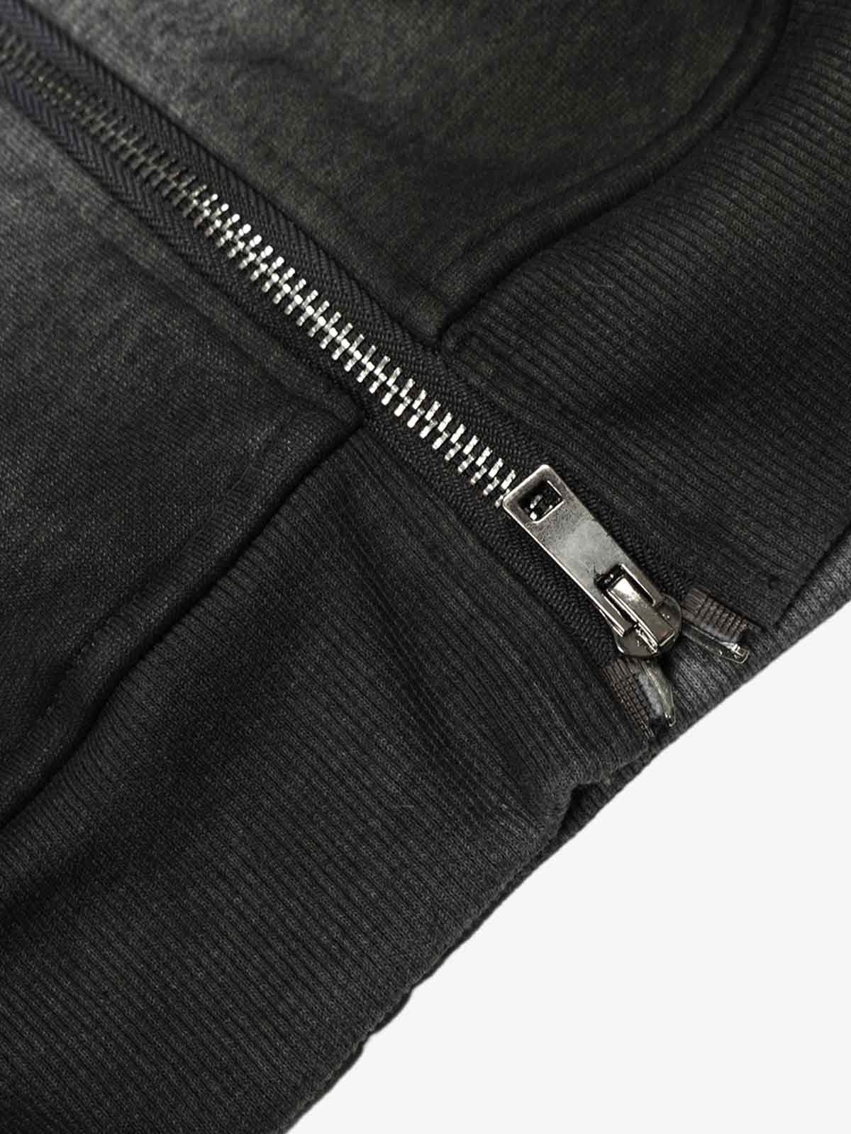 Distressed Studded Gradient Zip Up Hoodie - Image 3