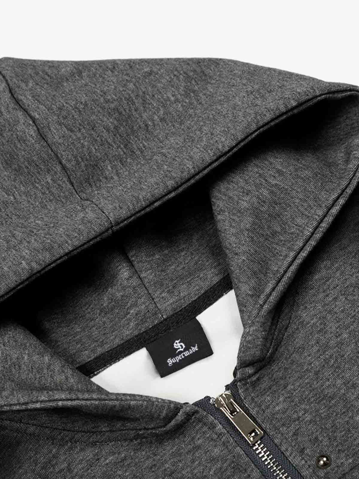 Distressed Studded Gradient Zip Up Hoodie - Image 5