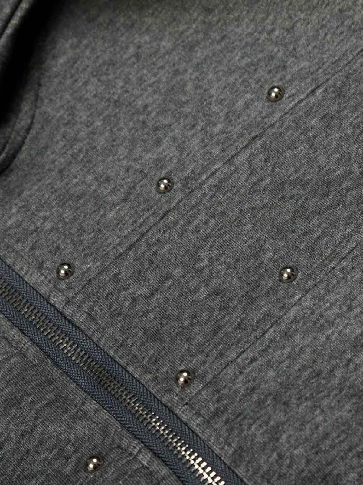 Distressed Studded Gradient Zip Up Hoodie - Image 8