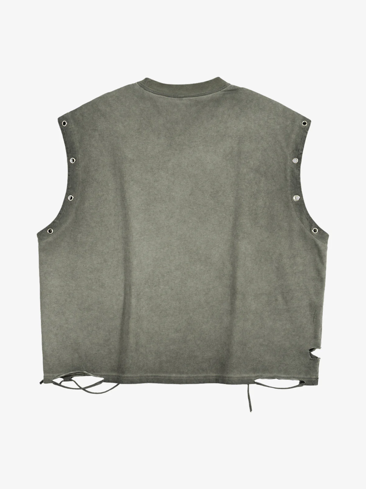 Distressed "SUPM.CO" Soccer Graphic Sleeveless T-Shirt - Image 2