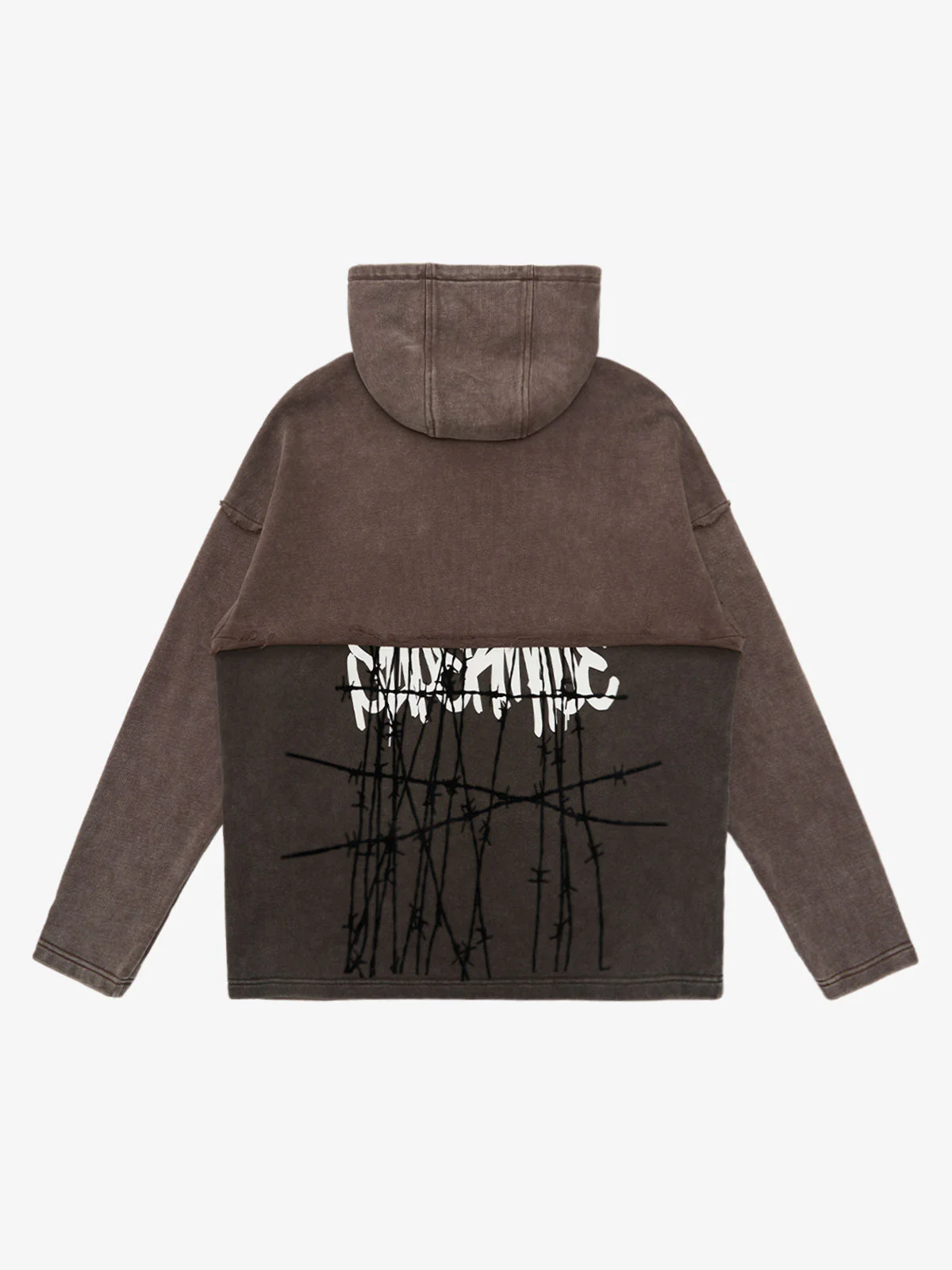 Distressed Thorn Destruction Painting Hooded Sweatshirt - Image 8
