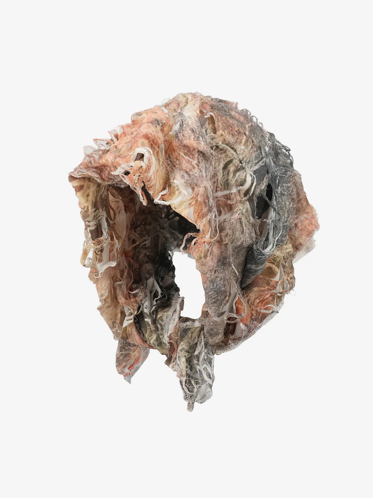 Distressed Tie-Dye Mixed Color Wasteland Square Scarf - Image 5