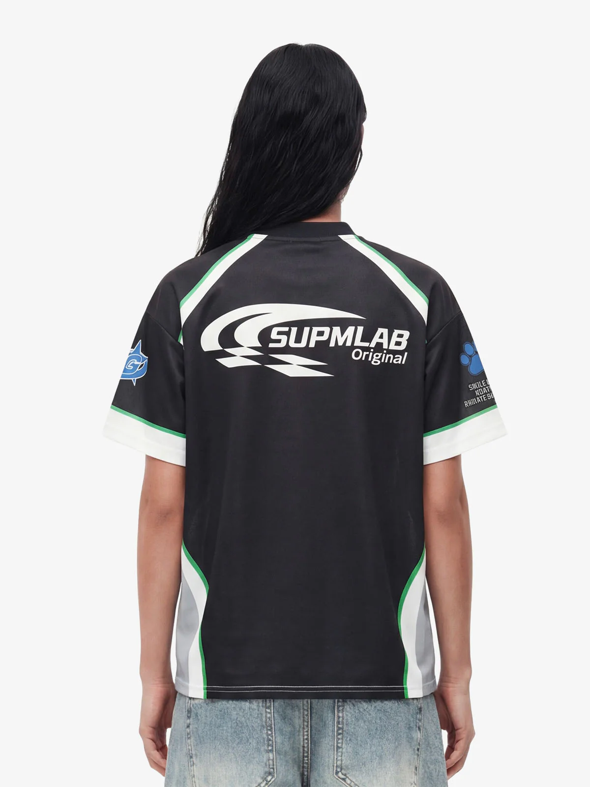 Doberman Graphic Racing Moto Style V-Neck Jersey T-Shirt - Image 3