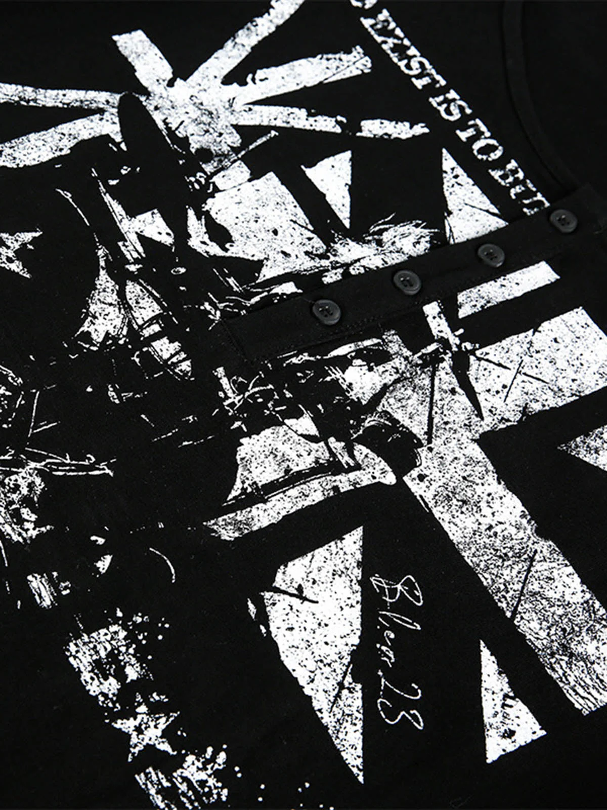 Double Collar Design Printed T-Shirt - Image 7