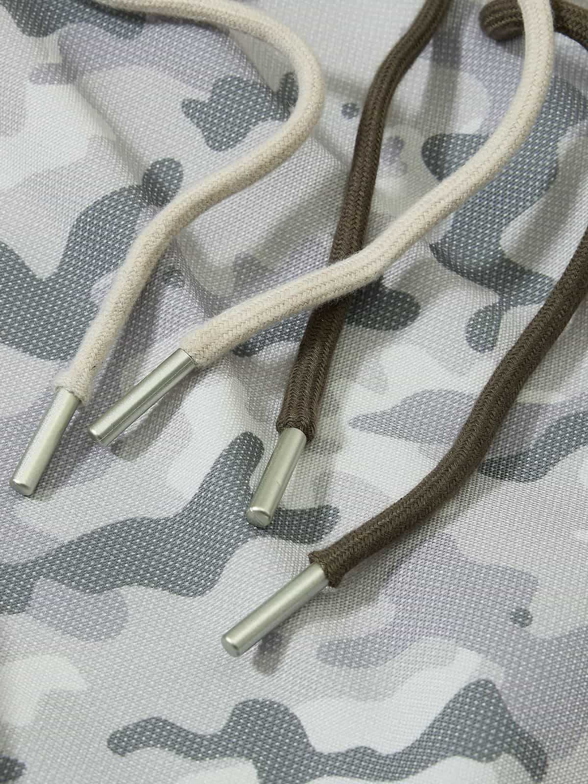 Double Waistband Elastic Waist Camo Side Panel Wide Leg Pants - Image 5