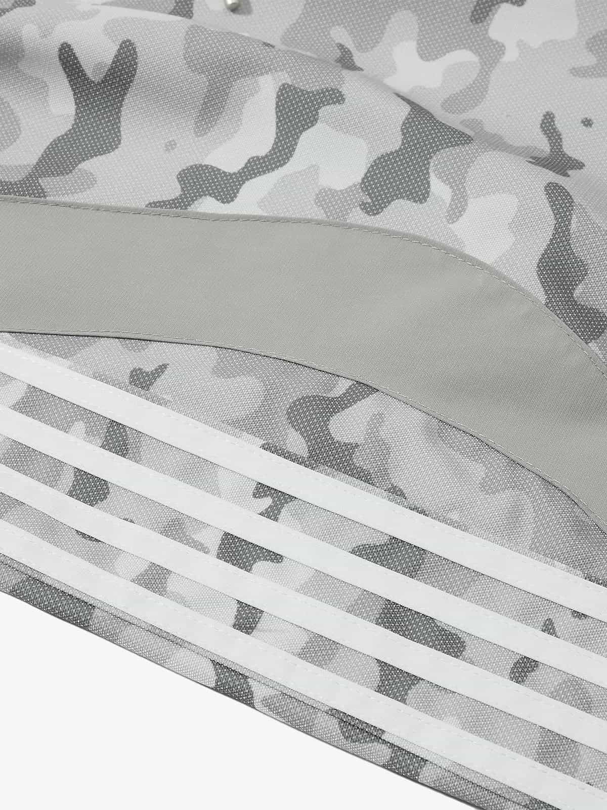 Double Waistband Elastic Waist Camo Side Panel Wide Leg Pants - Image 6