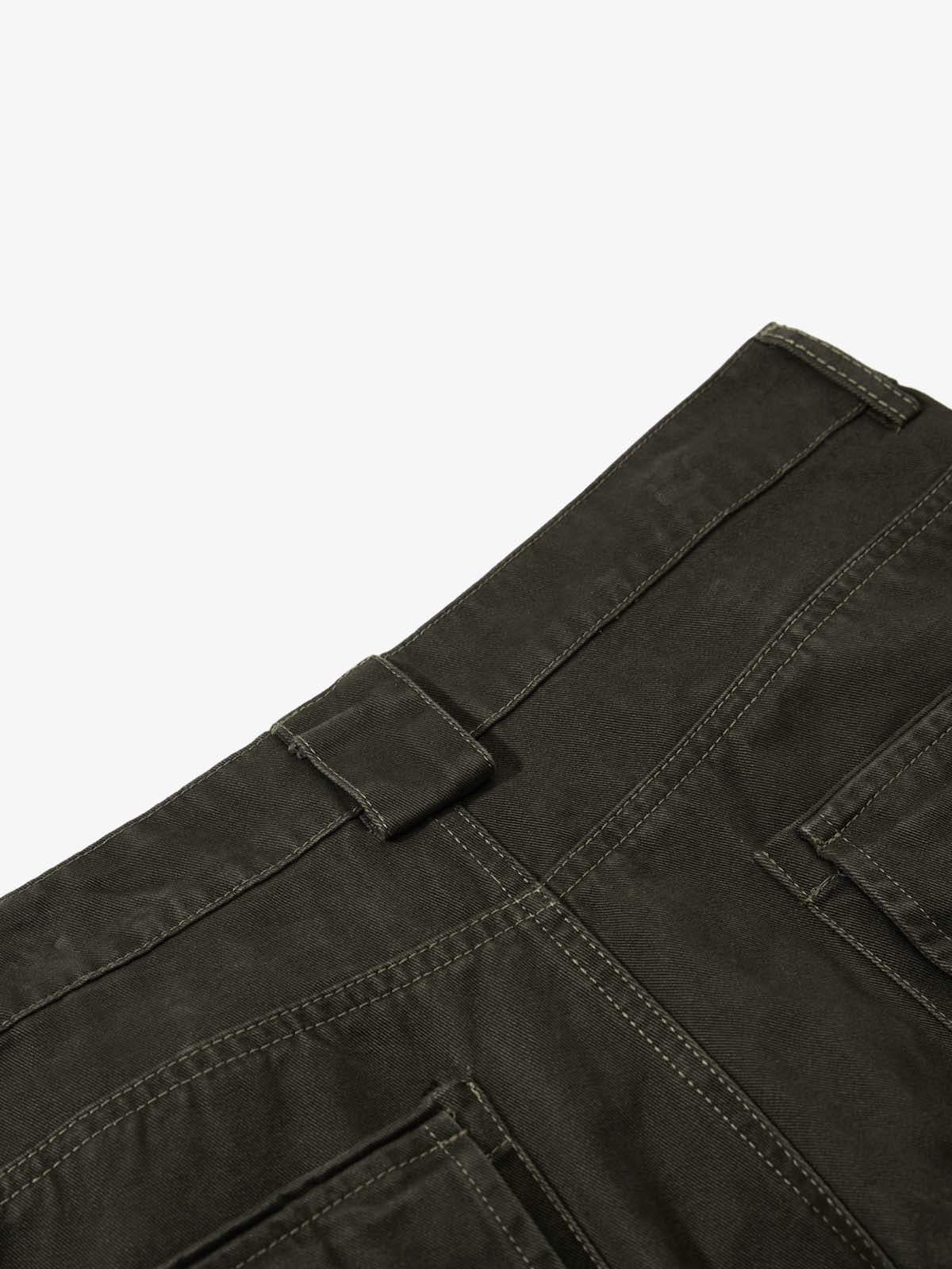 Draped Fabric Accessories Deconstructed Wide Leg Cargo Pants - Image 10