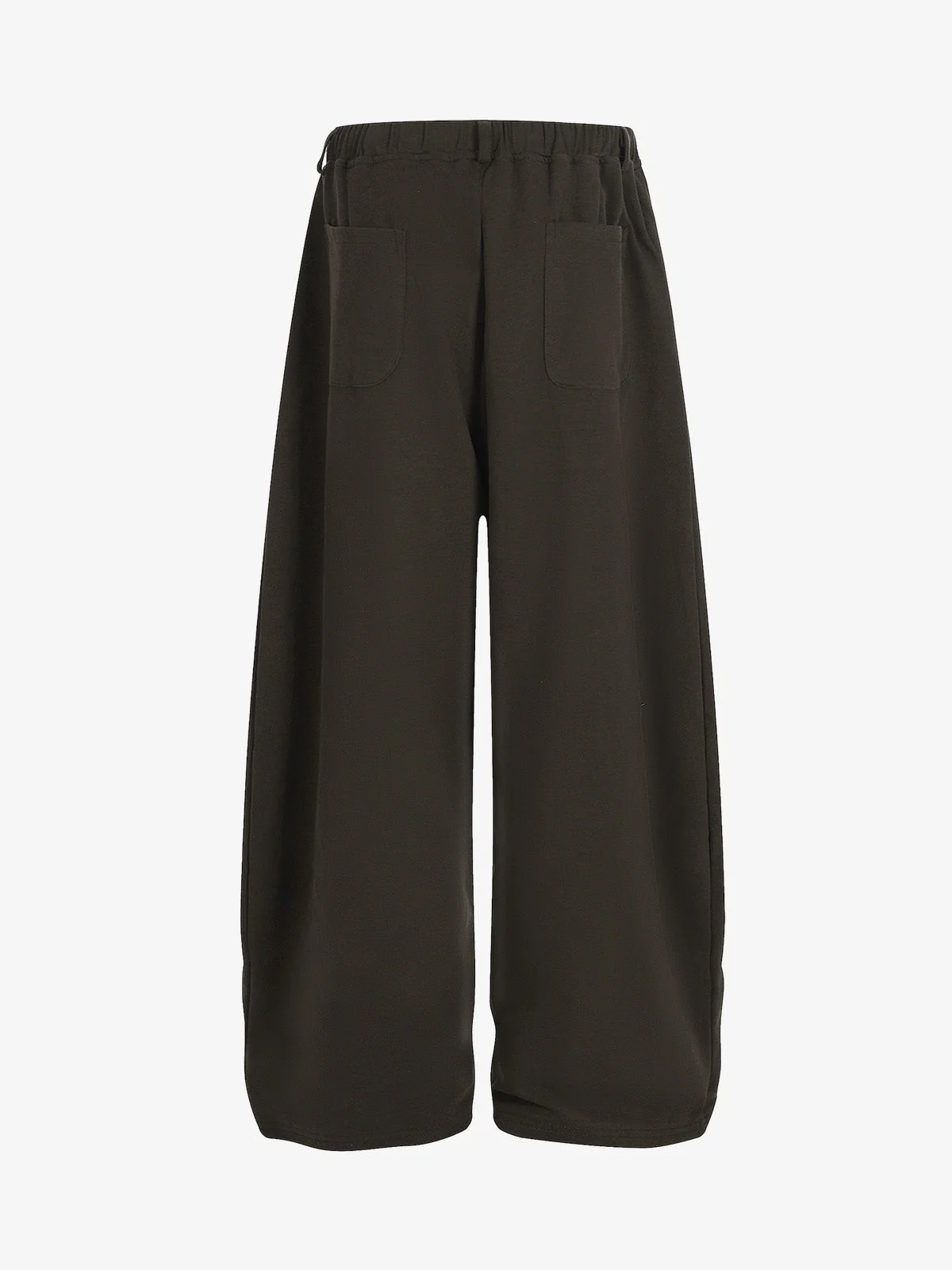 Drawstring Elastic Waist Wide Leg Pants - Image 2