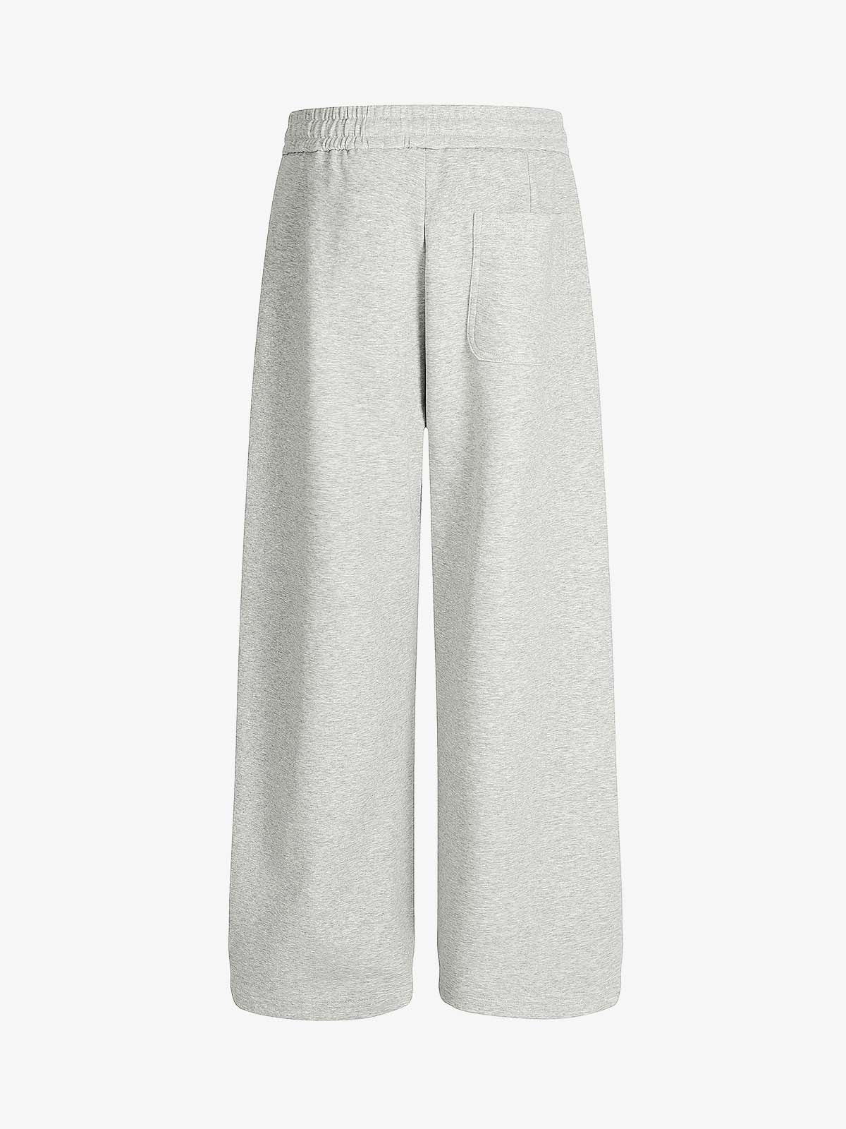 Drawstring Wide Leg Relaxed Sweatpants - Image 5