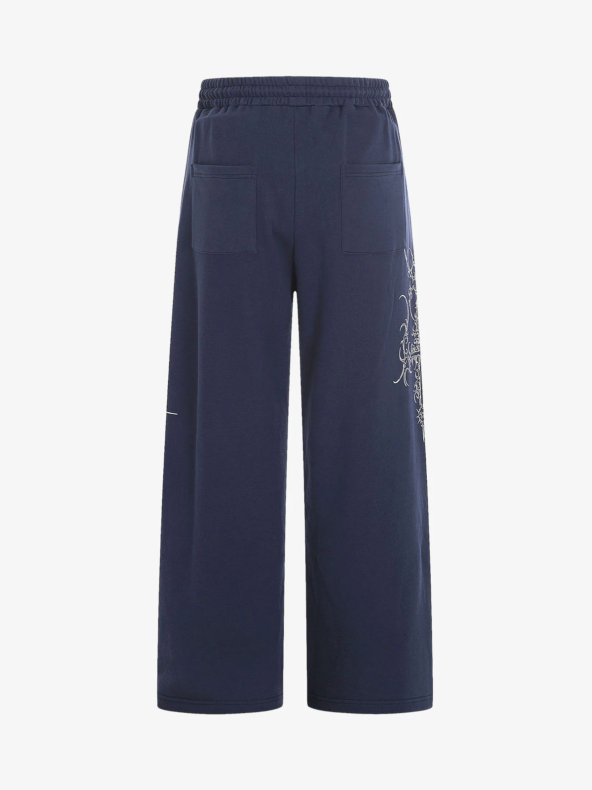 Embroidered Graphic Studded Hoodie and  Wide Leg Sweatpants Set - Image 8