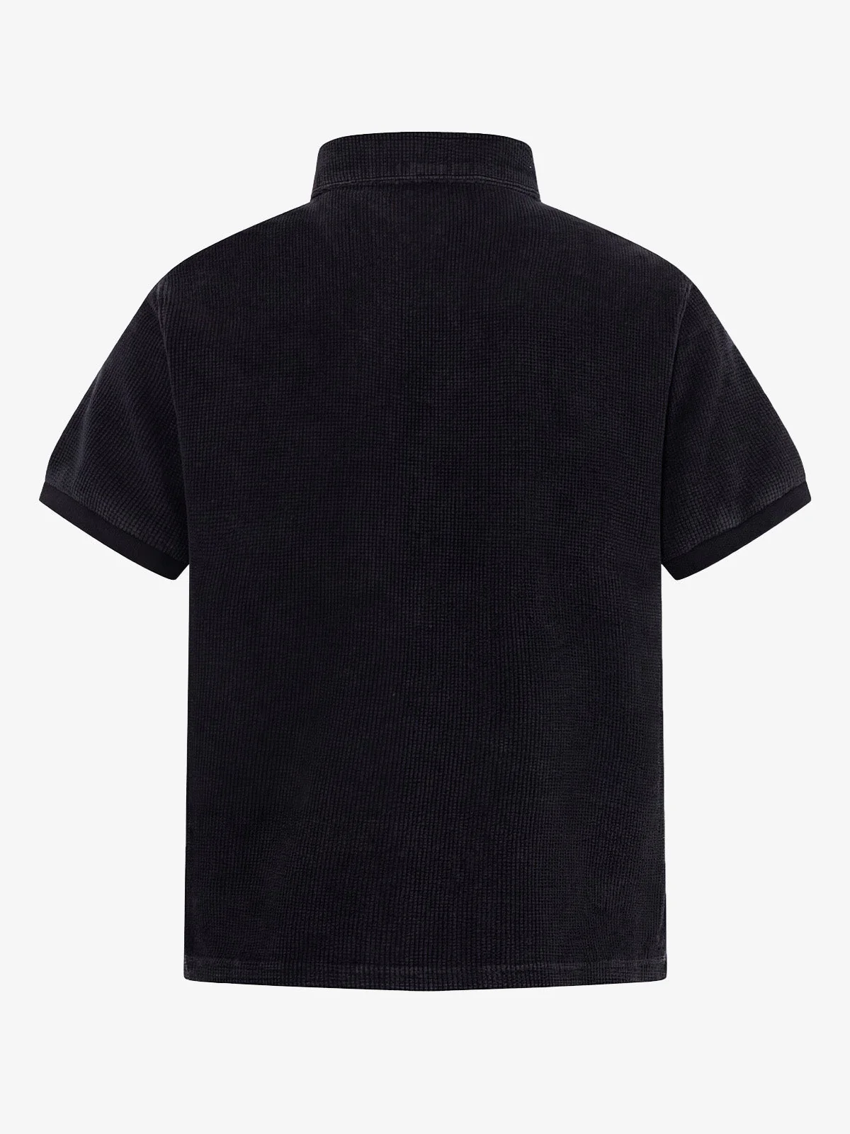 Embroidered Graphic Zip Polo Shirt - Image 4