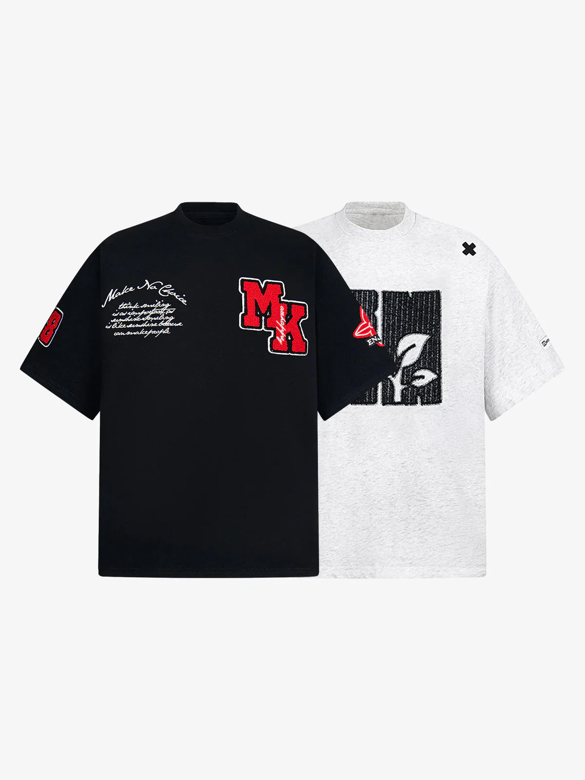 Embroidered Oversized T-Shirt Set