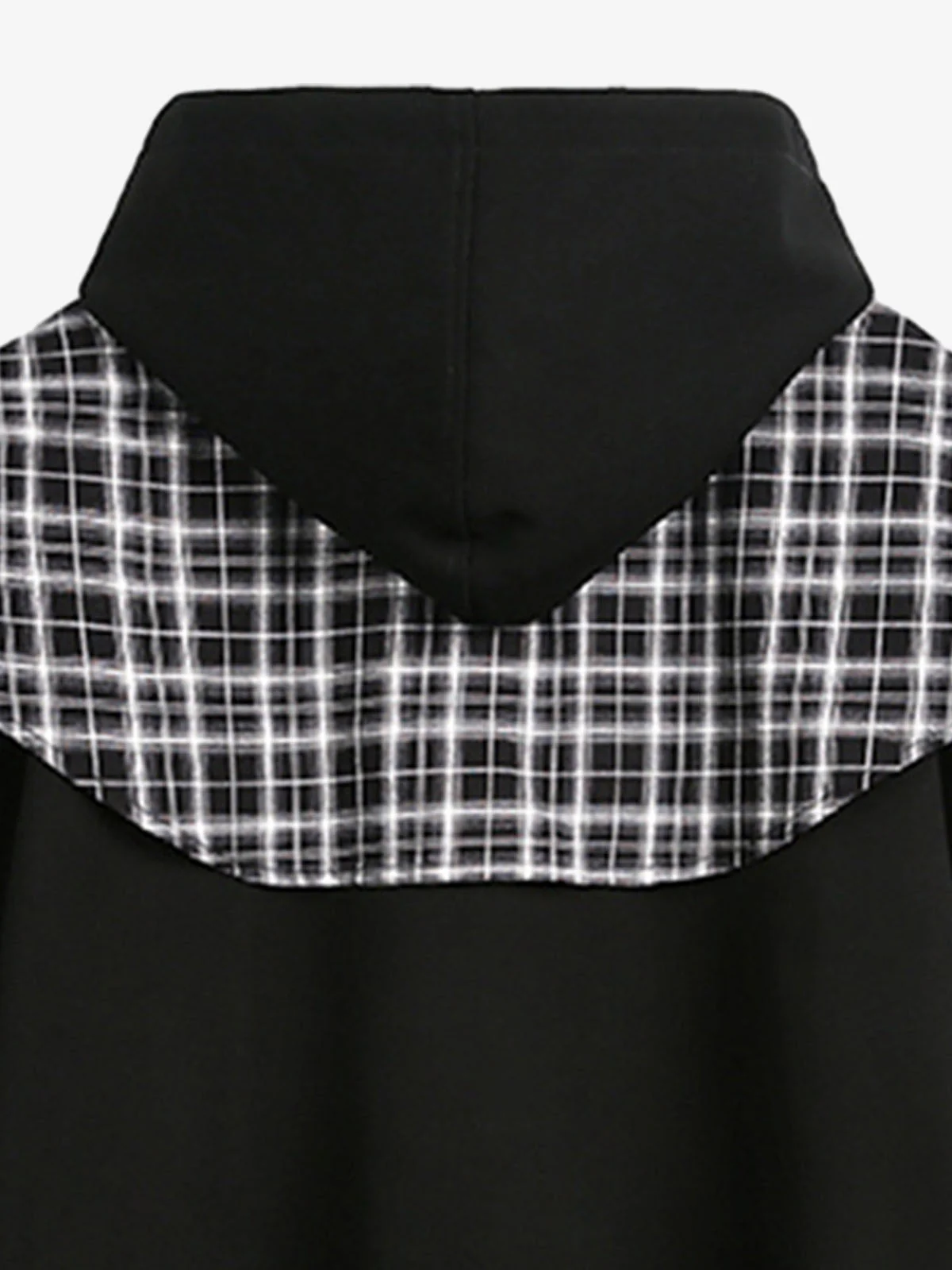 Fake Two-Piece Plaid Shirt Scarf Design Hoodie - Image 15
