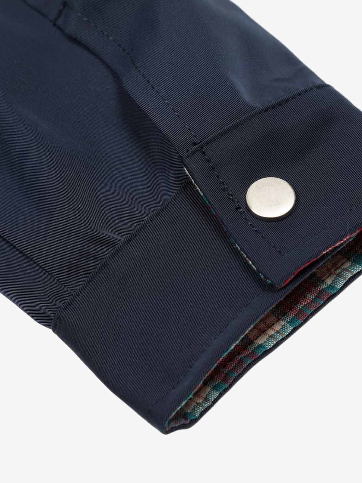 Faux Two-Piece Plaid Layered Workwear Jacket - Image 10