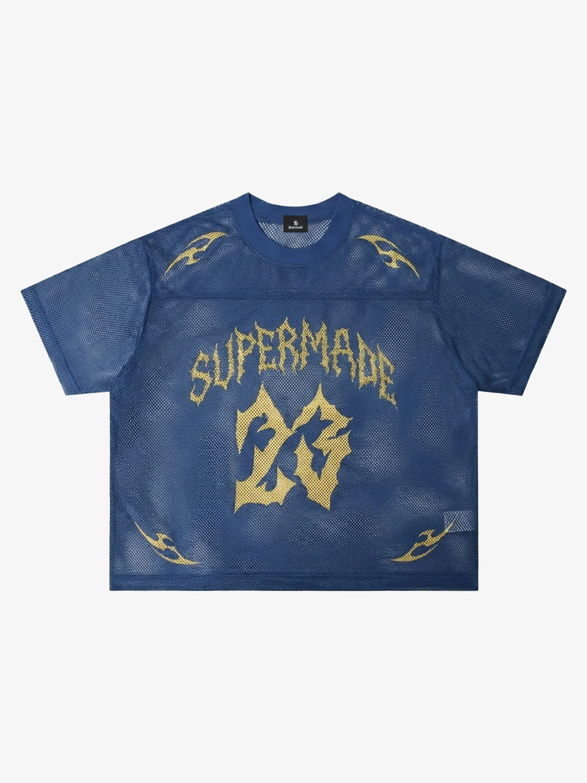 Flame Gothic Logo Mesh Jersey T-Shirt - Image 2