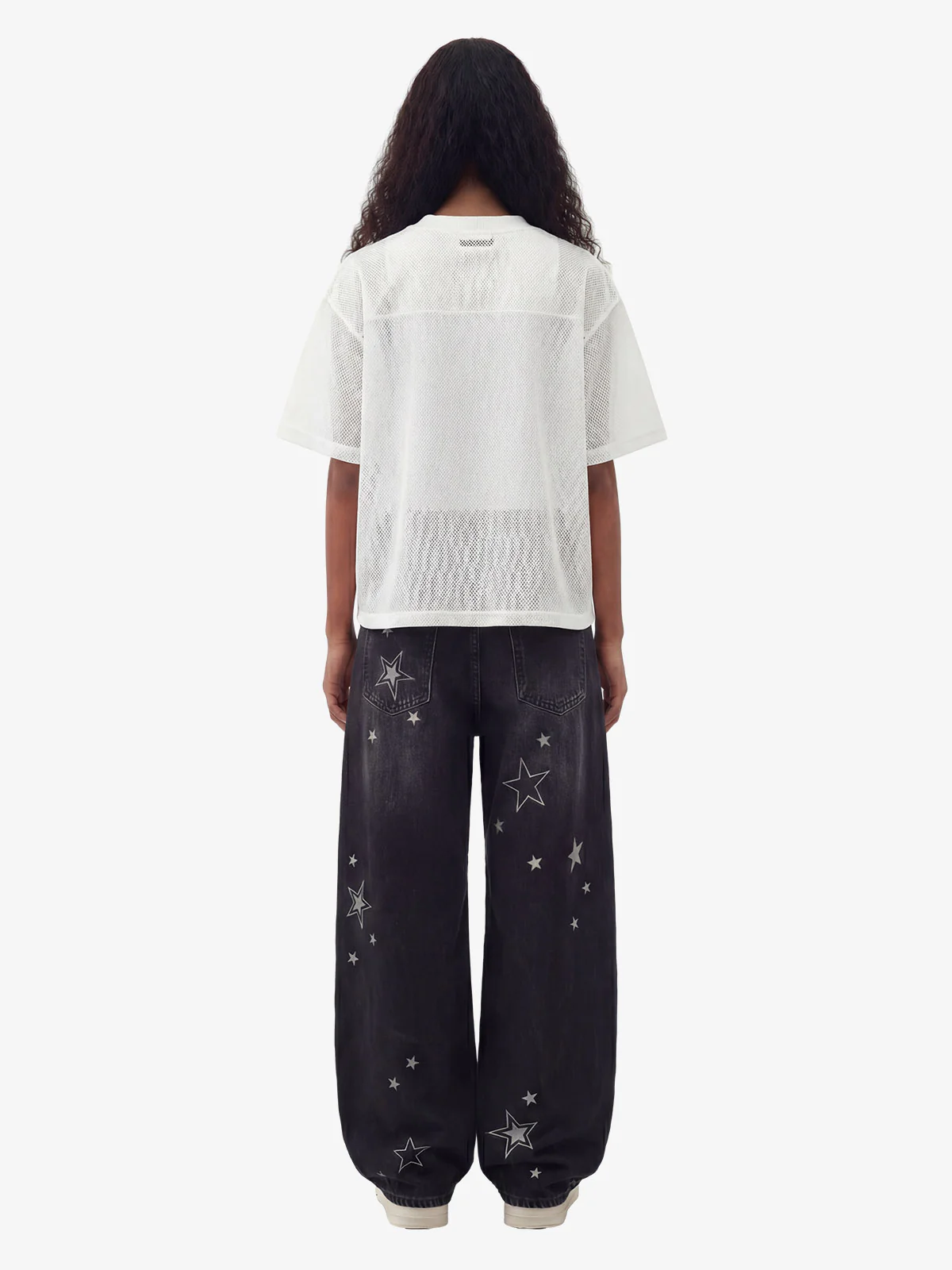 Flame Gothic Logo Mesh Jersey T-Shirt - Image 5
