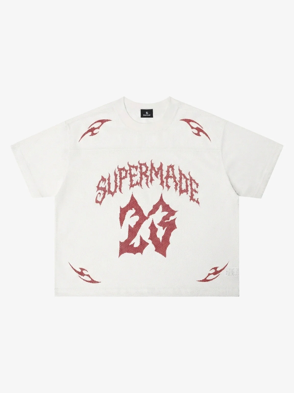 Flame Gothic Logo Mesh Jersey T-Shirt - Image 6