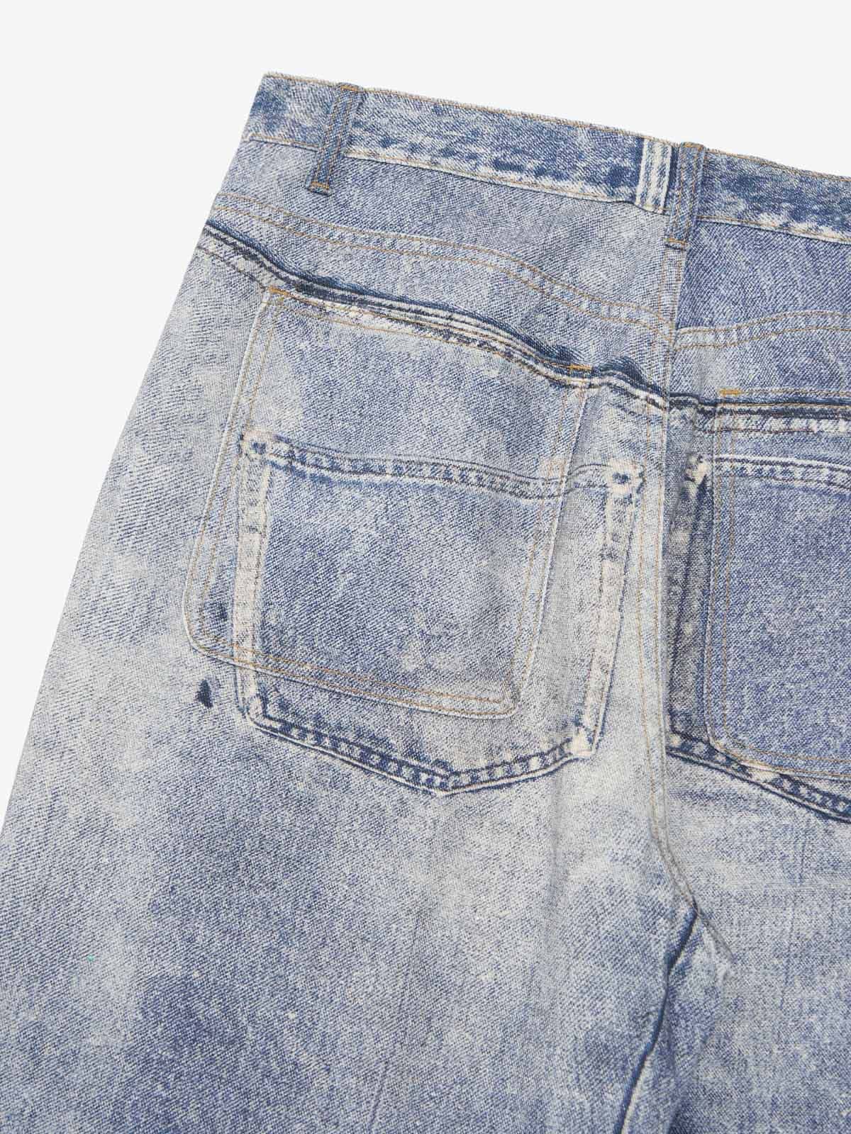 Frame Cross Print Denim Jeans - Image 10