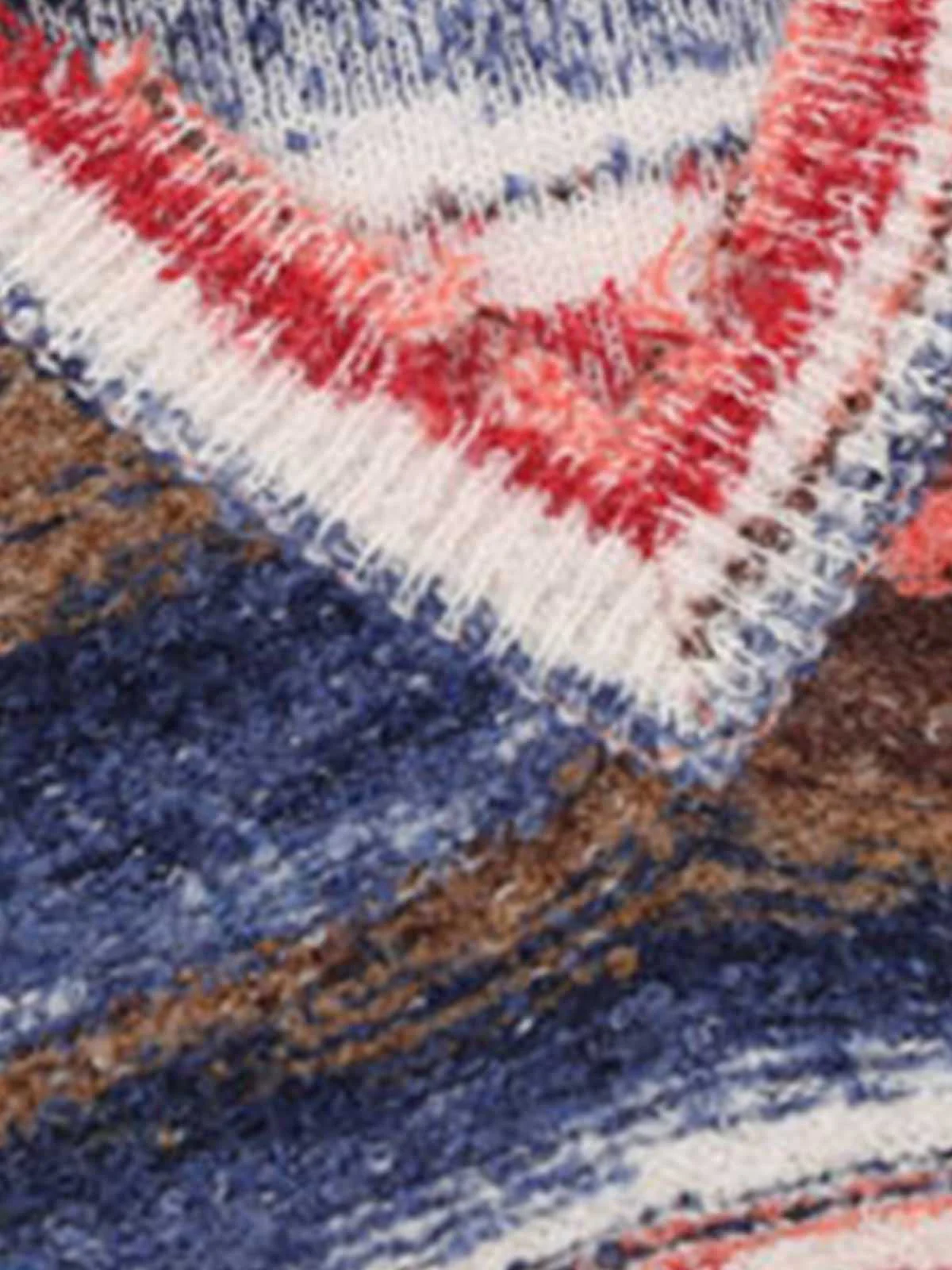 Frayed Edge Striped V Neck Knit Vest - Image 14