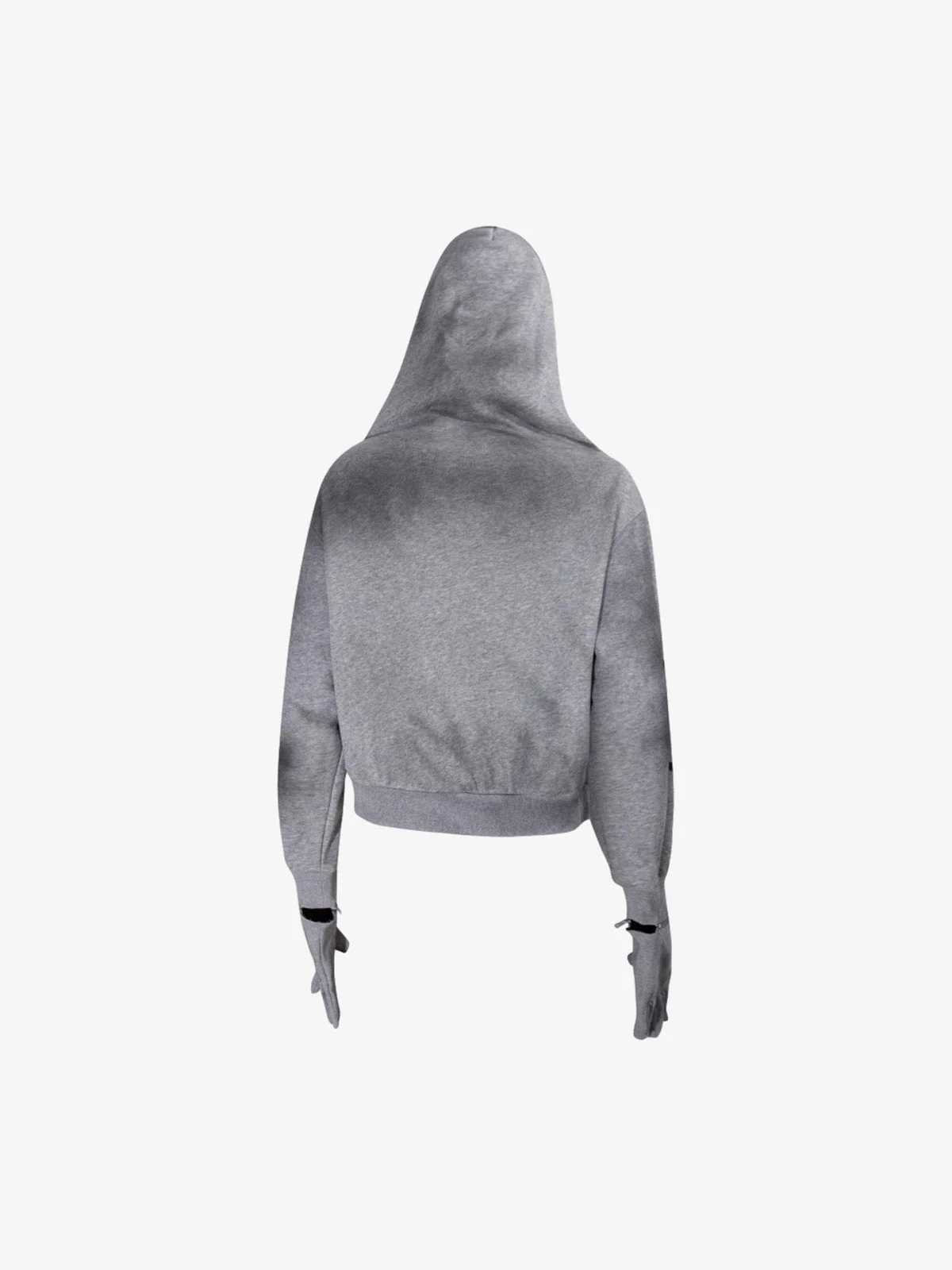 Full Zip Mask Eye Opening Glove Sleeve Graphic Hoodie - Image 4