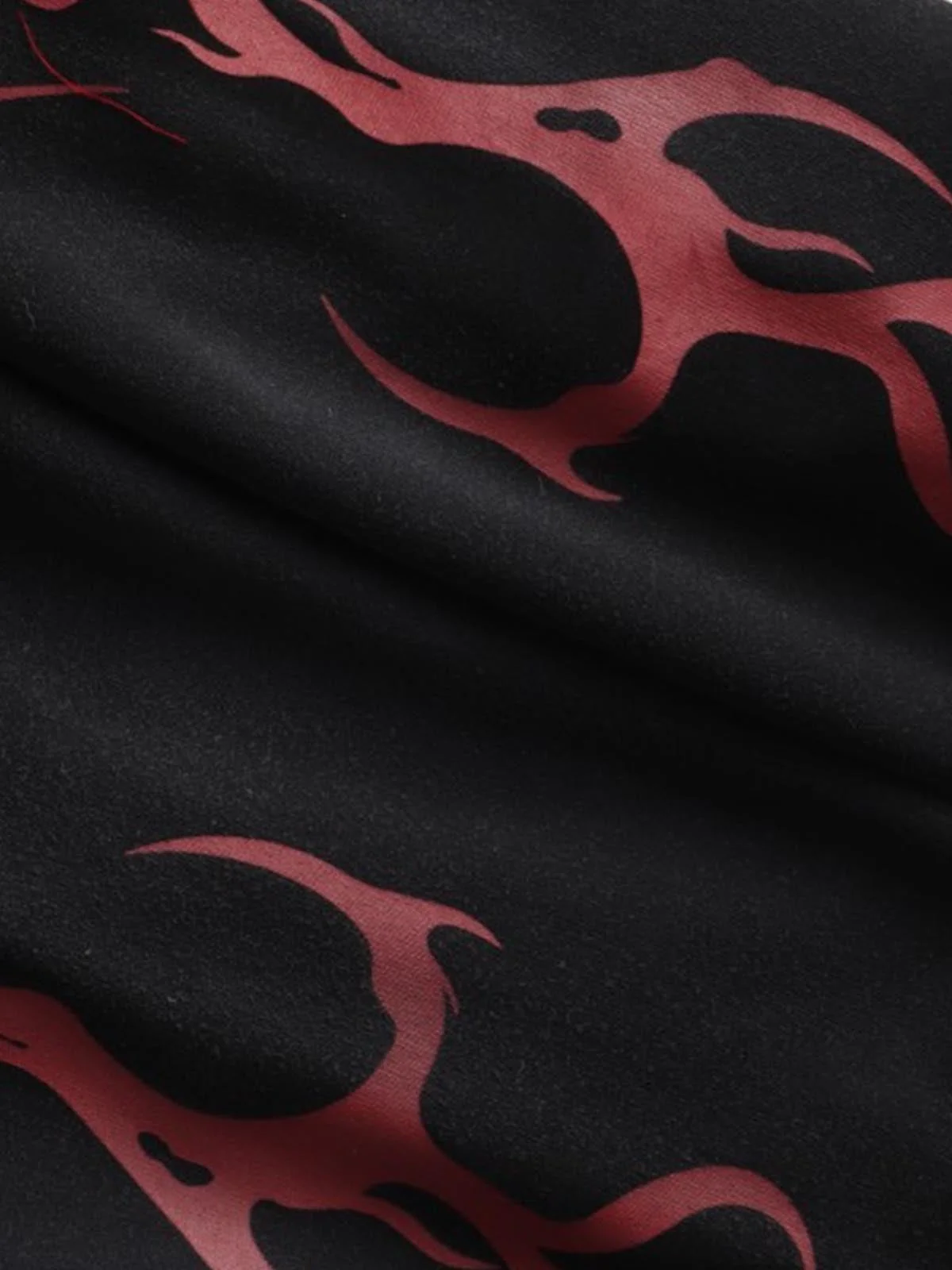 Full Zip Mask Eye Opening Glove Sleeve Graphic Hoodie - Image 7