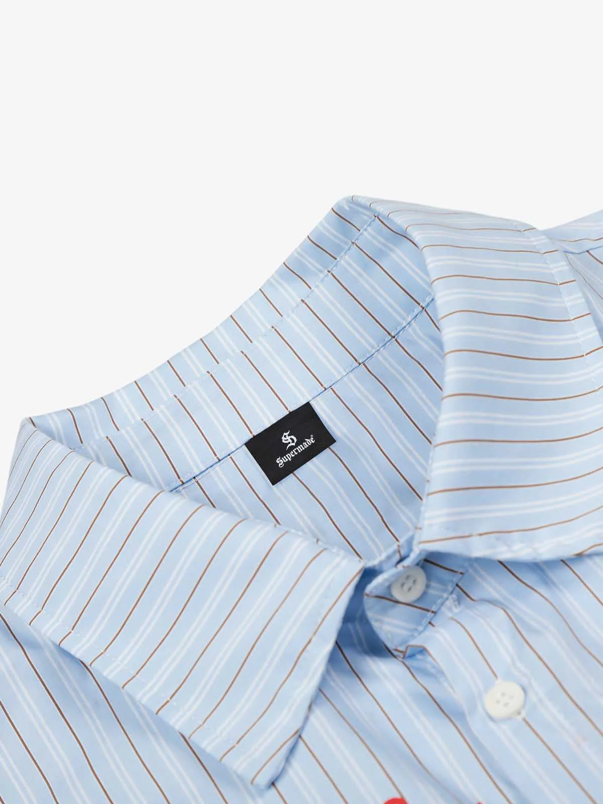 Fun Graffiti Striped Graphic Button-Up Shirt - Image 5