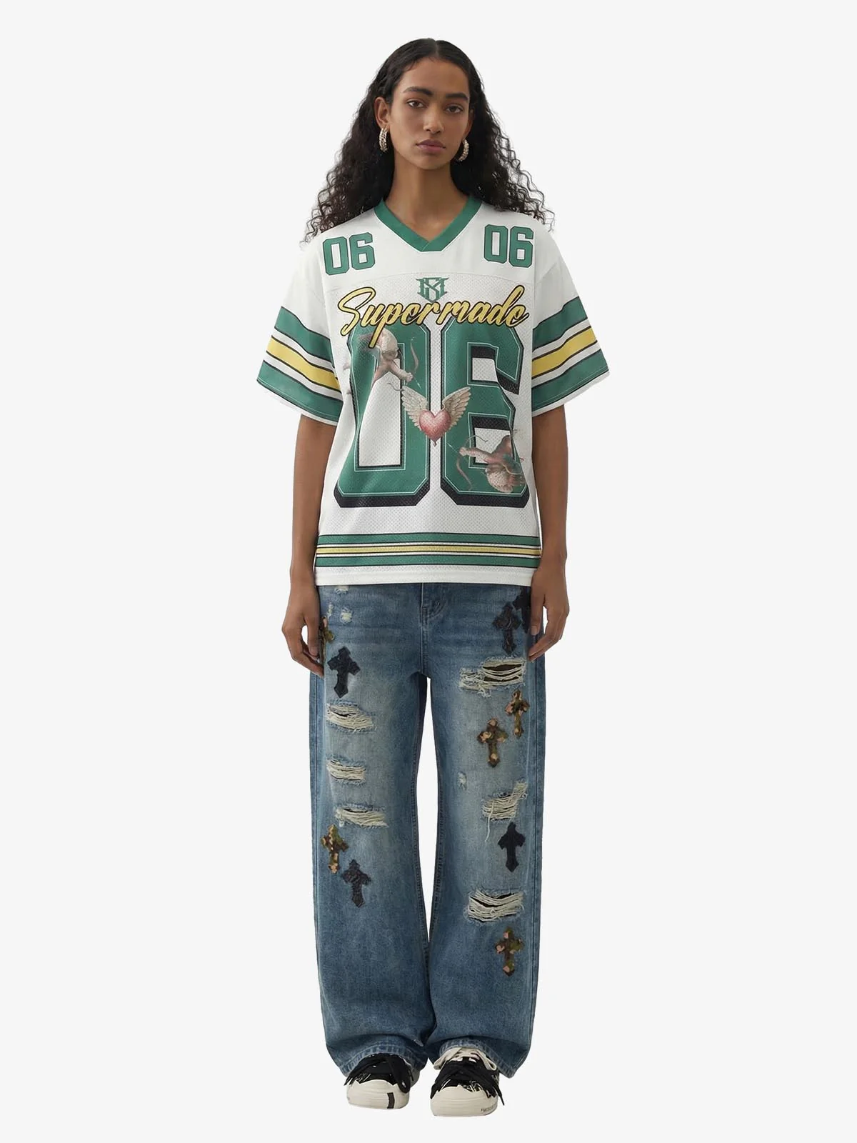 Sports Jersey V-Neck T-Shirt - Image 4