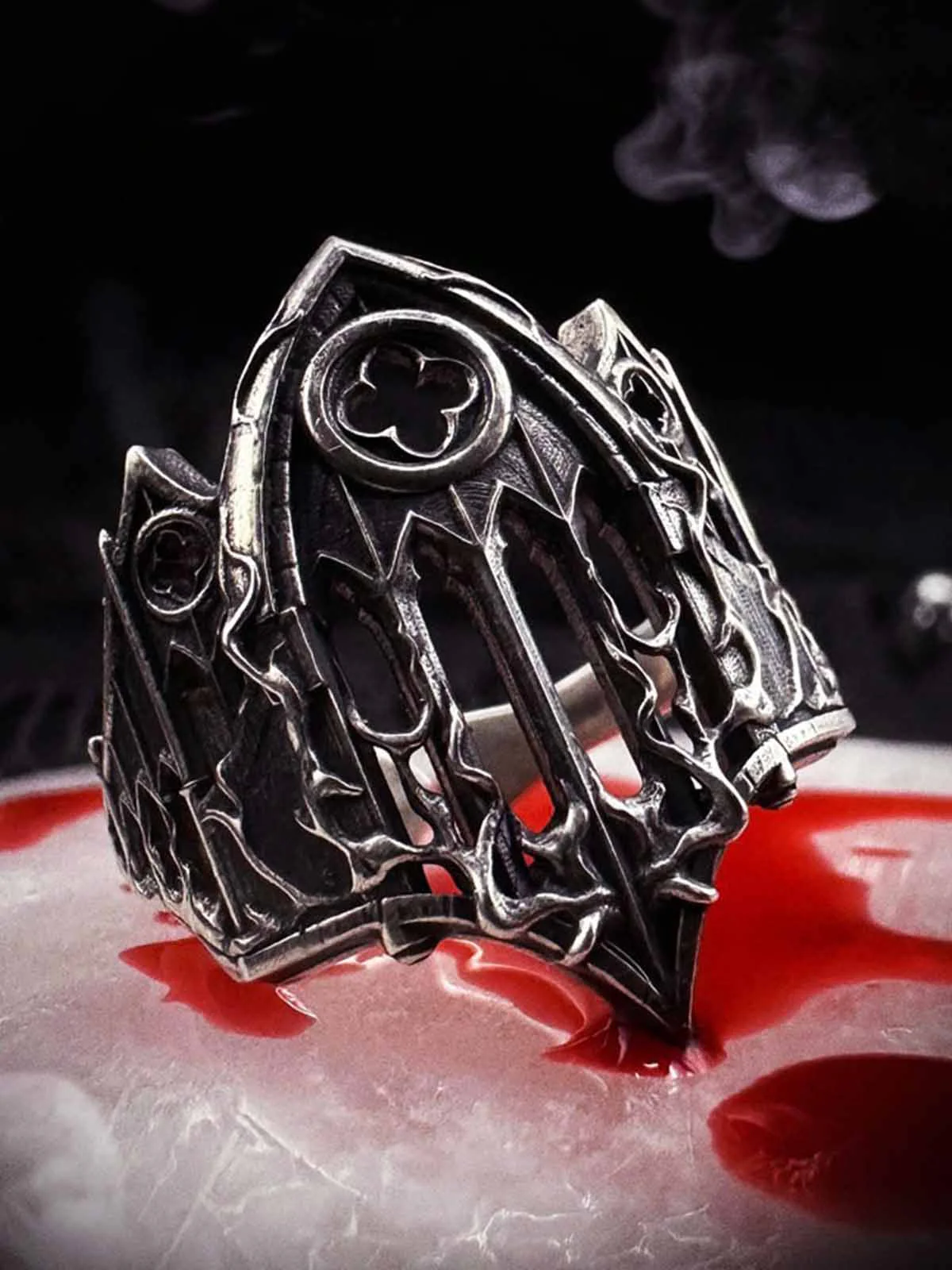 Gothic Armor Open Ring Adjustable - Image 2